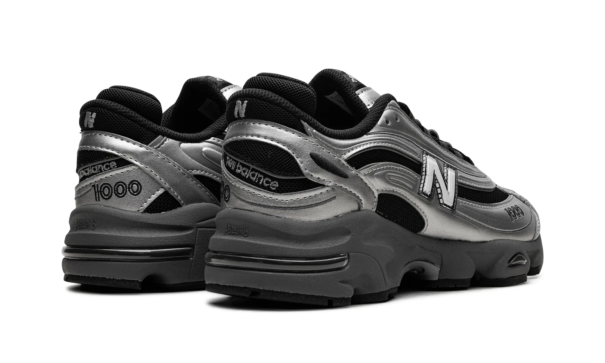 1000 "Black Silver Metallic" new balance mens comfort shoes