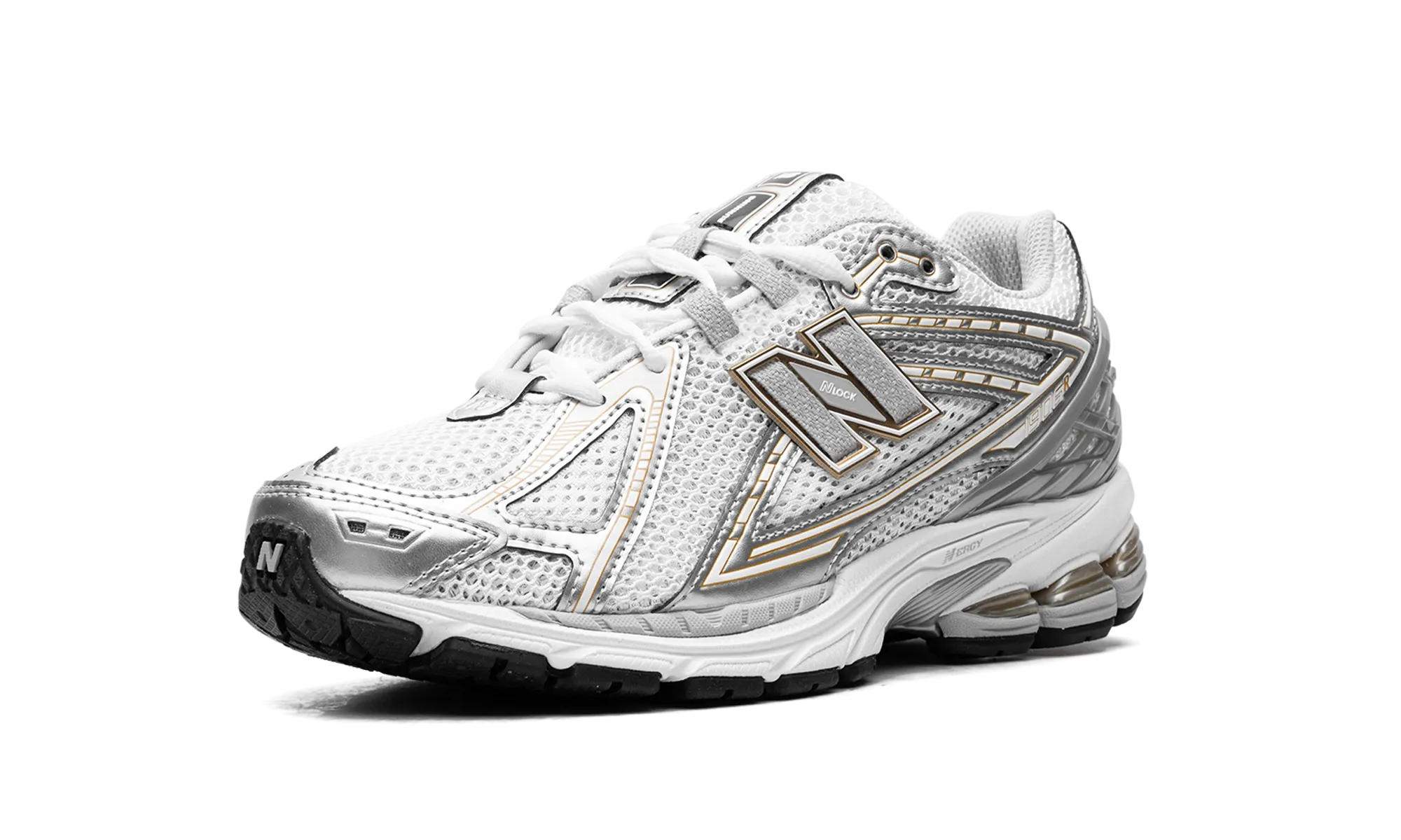1906R "White Rain Cloud Silver Metallic" new balance mesh athletic shoes