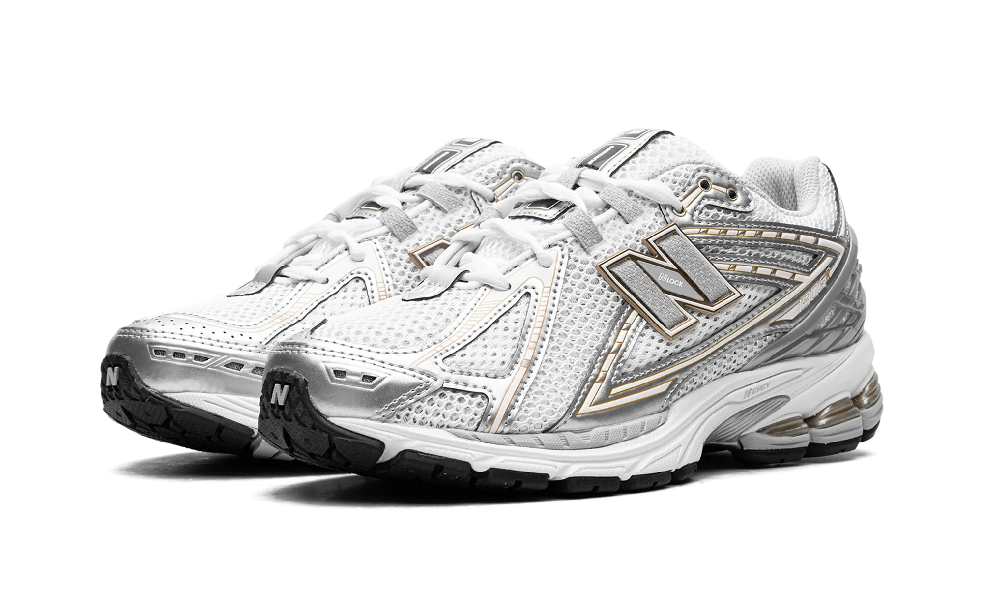 1906R "White Rain Cloud Silver Metallic" new balance mesh athletic shoes