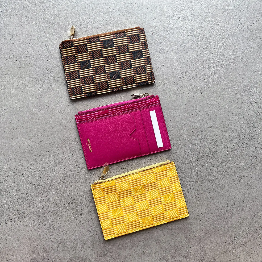 3 CC Holder Zip Top Calf, Classique Moreau Bags