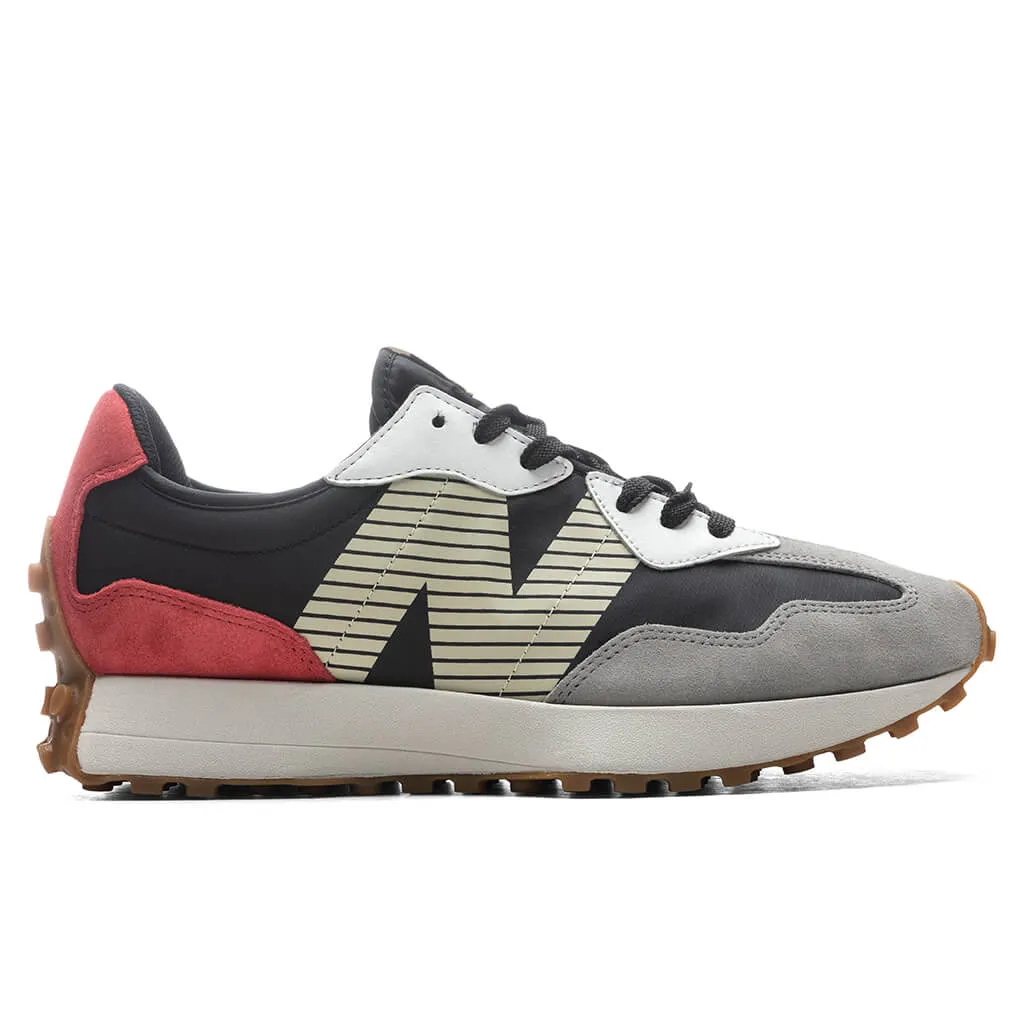 327 - Black/Team Red New Balance shoes for walking and running