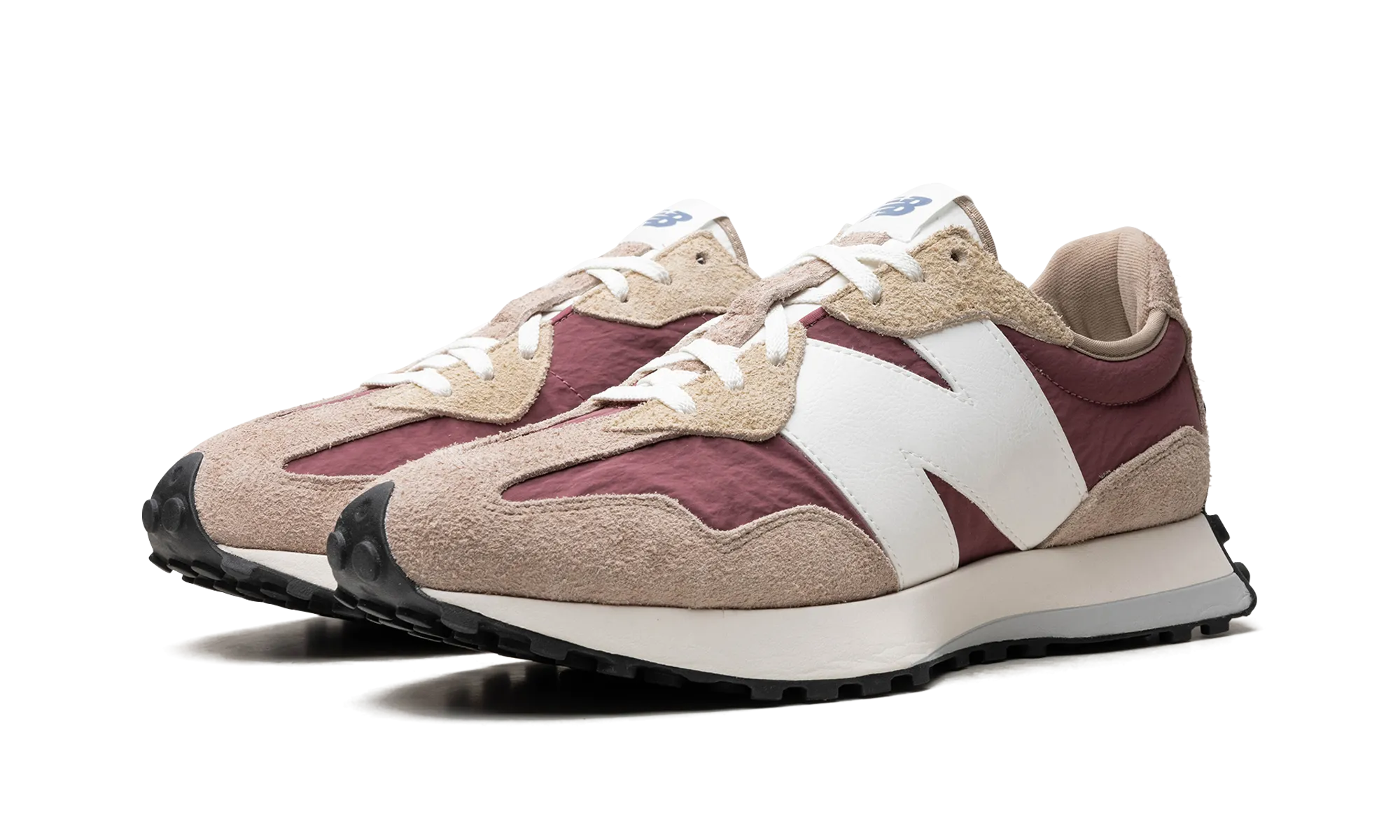 327 "Driftwood Washed Burgundy" new balance mesh athletic shoes
