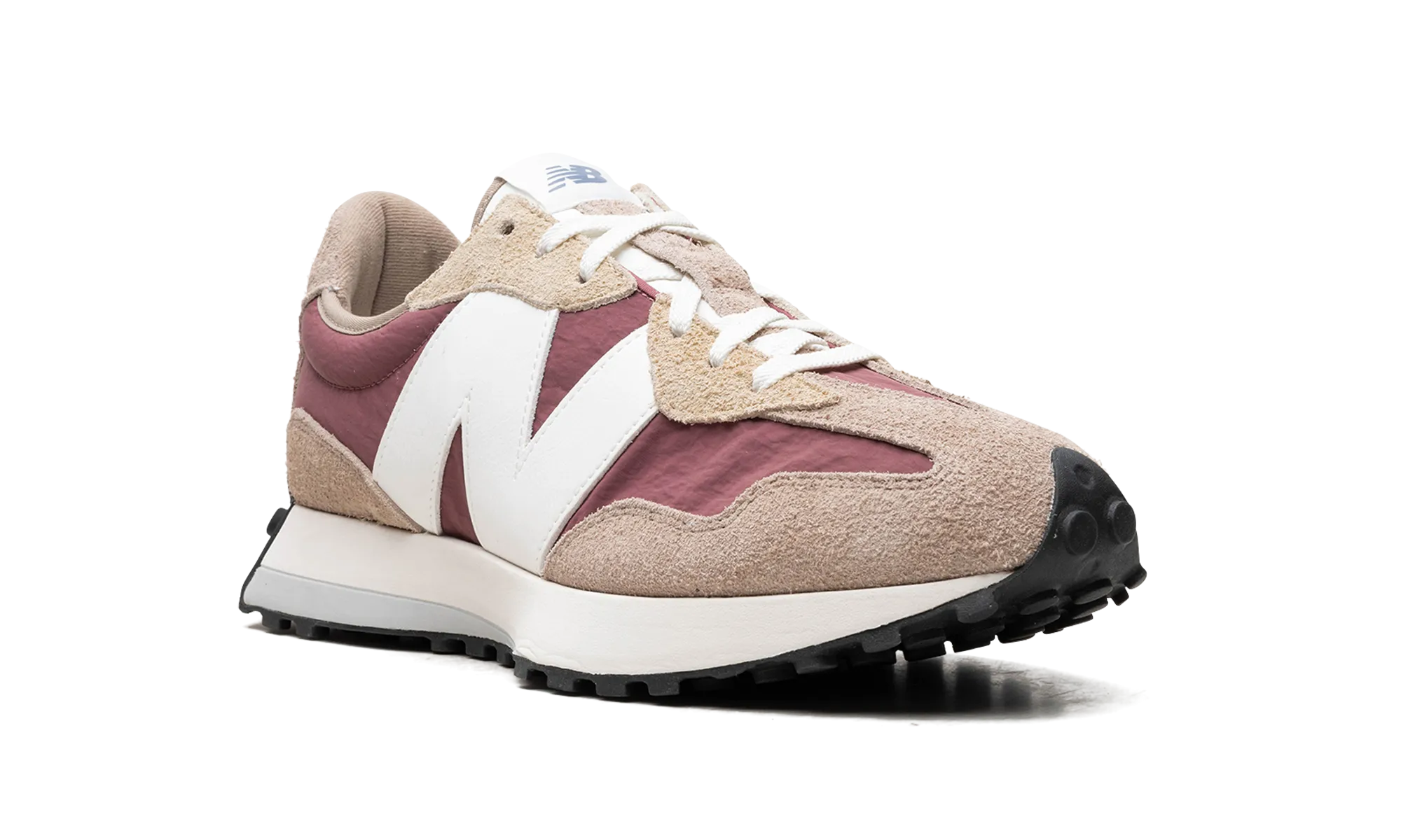 327 "Driftwood Washed Burgundy" new balance mesh athletic shoes