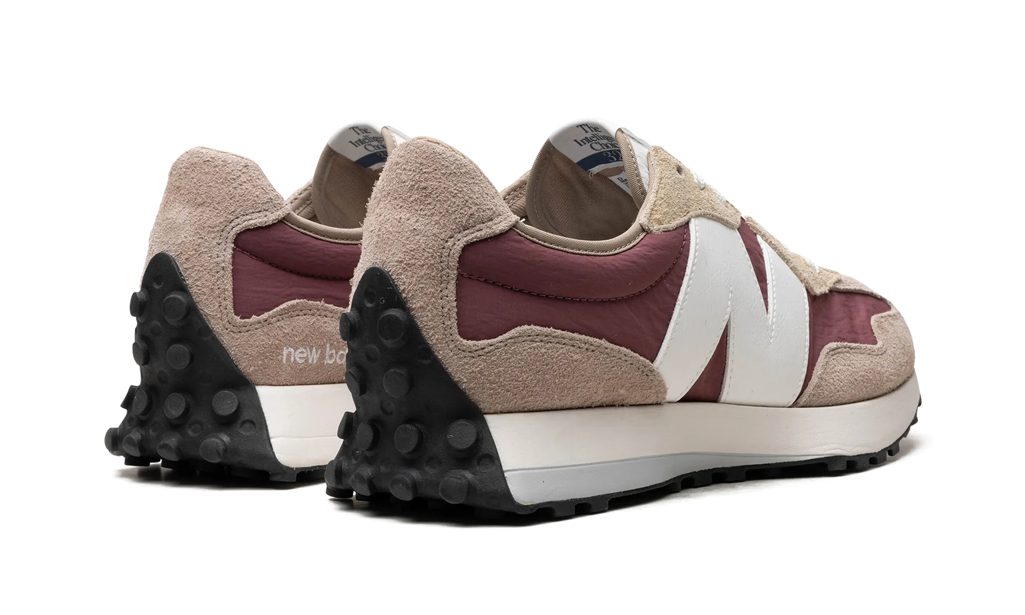 327 "Driftwood Washed Burgundy" new balance mesh athletic shoes
