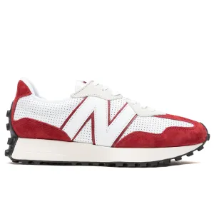 327 - White/Scarlet New Balance sneakers with arch support