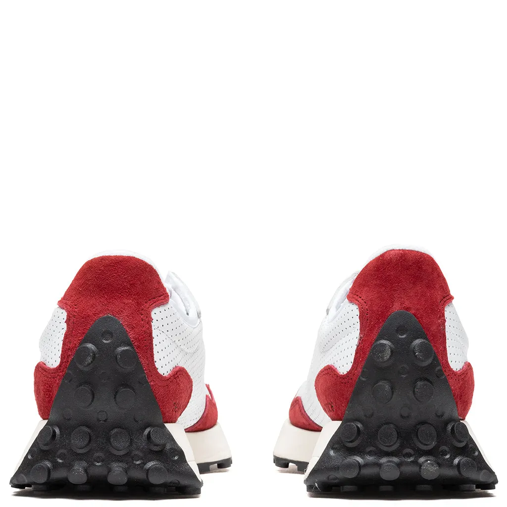 327 - White/Scarlet New Balance Arch Support Sneakers