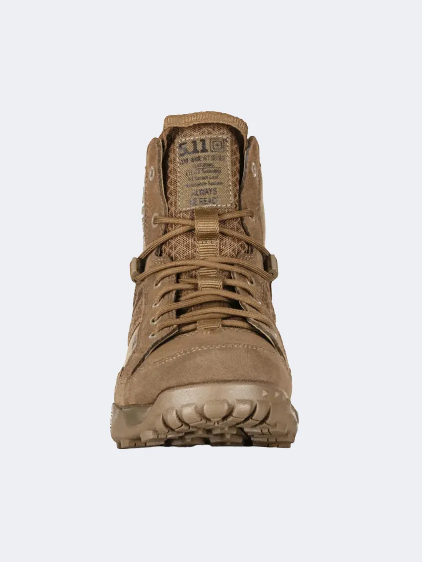 5-11 Brand A/T 6" Non-Zip Men Tactical Boots Dark Coyote Mens Casual Everyday Sneakers