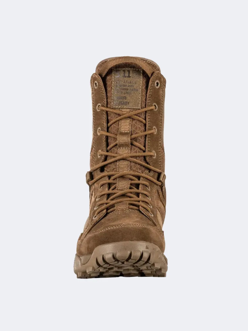 5-11 Brand A/T 8" Non-Zip Men Tactical Boots Dark Coyote Mens Casual Everyday Sneakers