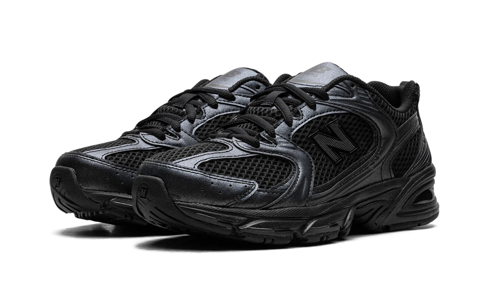 530 "Black Dark Grey" new balance mesh athletic shoes