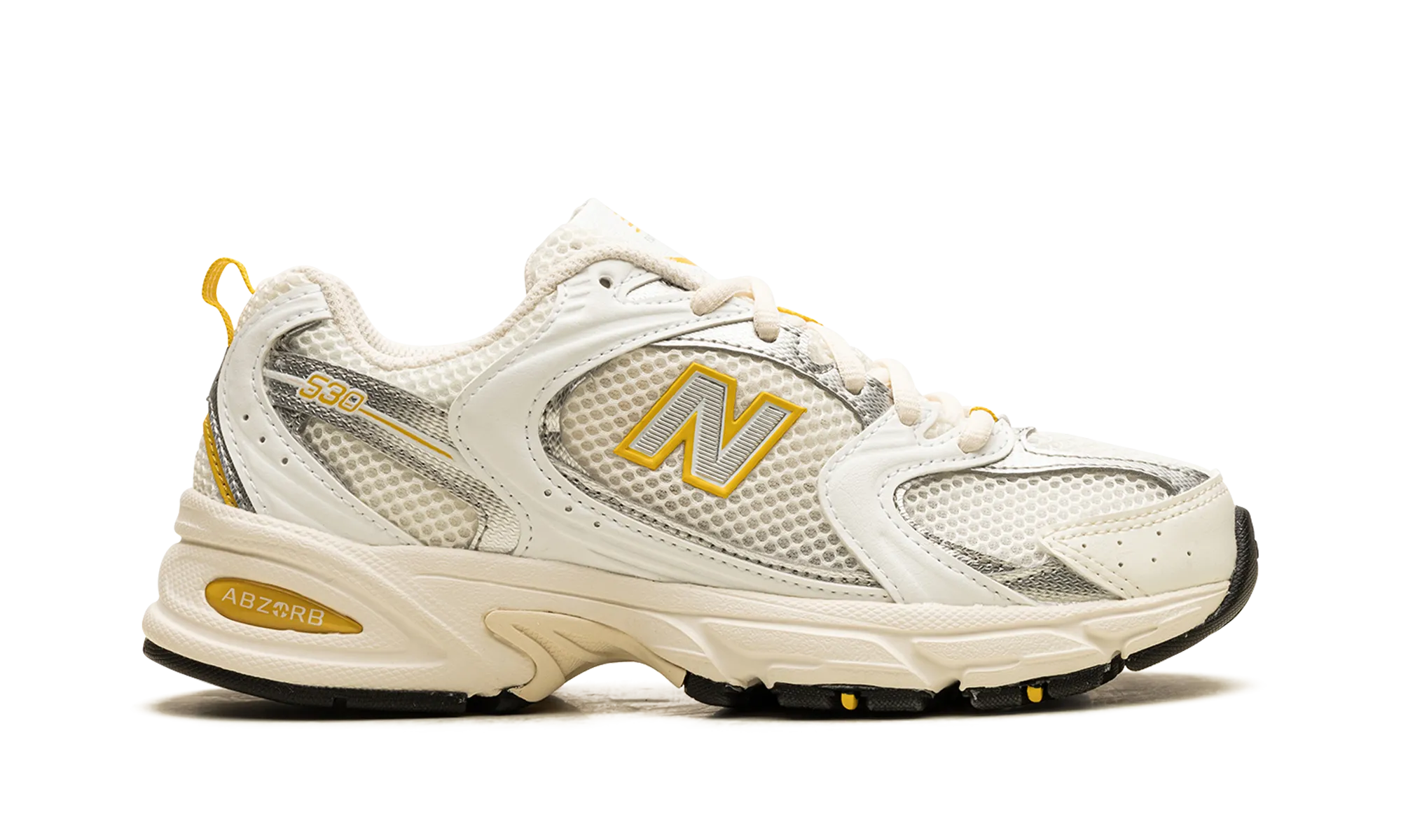 530 "Sea Salt / White / Ginger Lemon / Silver Metallic" new balance mens comfort shoes