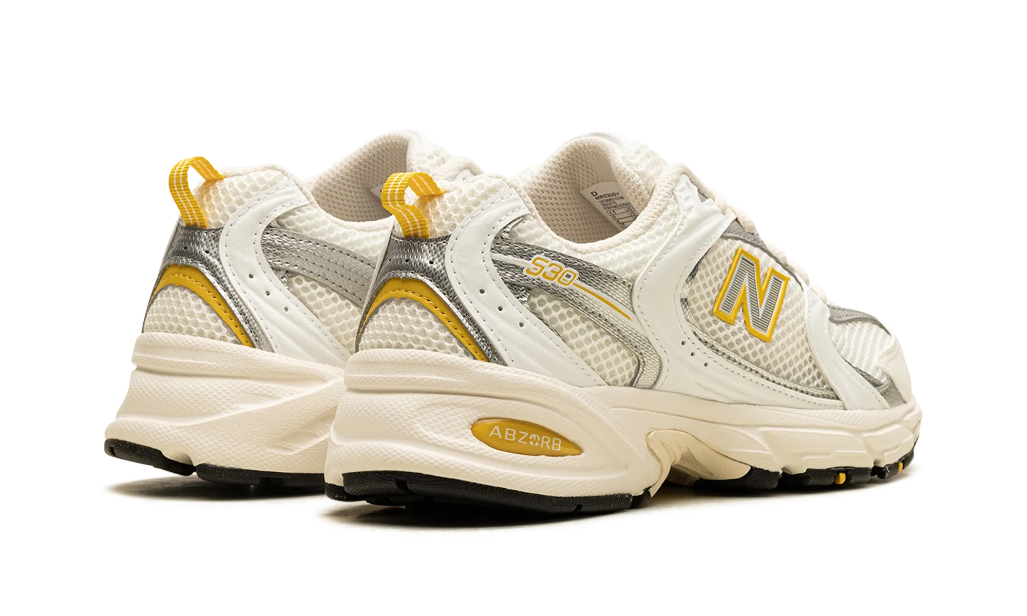 530 "Sea Salt / White / Ginger Lemon / Silver Metallic" new balance mens comfort shoes