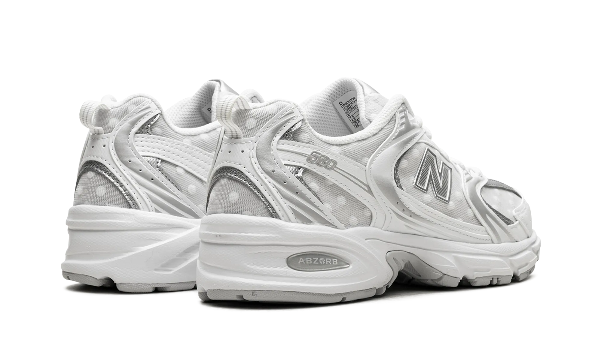 530 "Silver Metallic Polka Dots" new balance mens comfort shoes