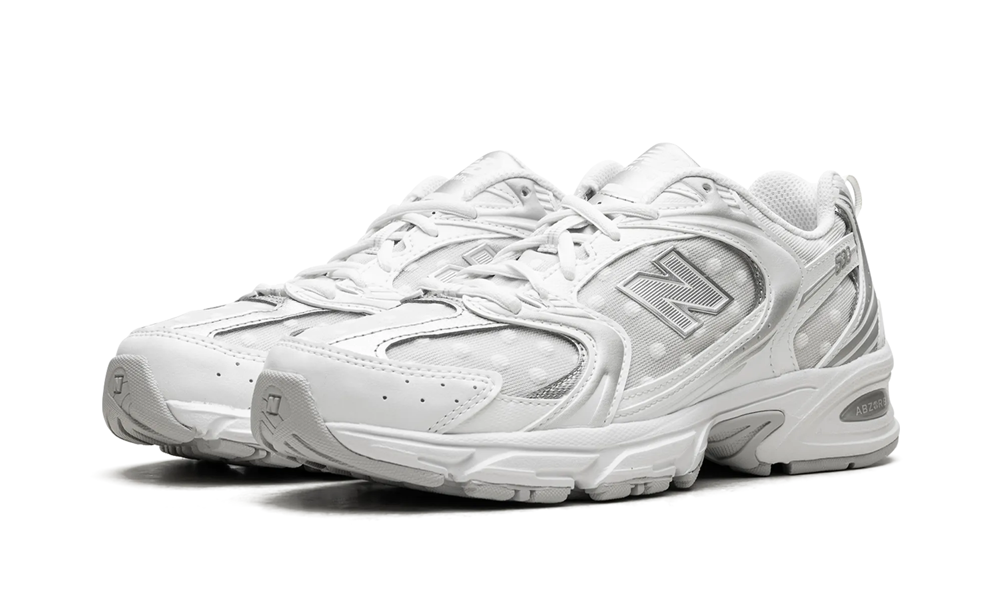 530 "Silver Metallic Polka Dots" new balance mens comfort shoes