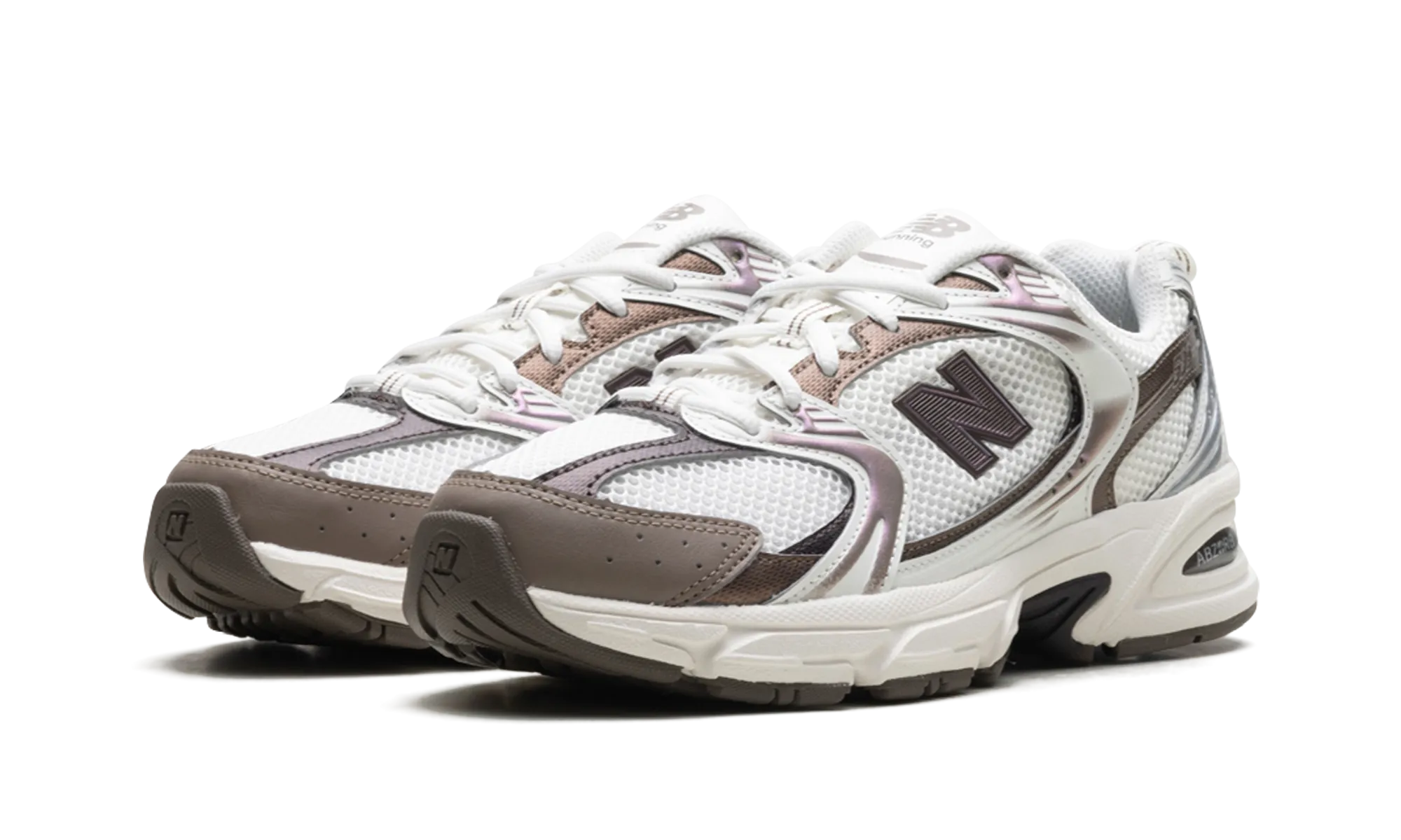 530 "White / Brown" new balance mens comfort shoes