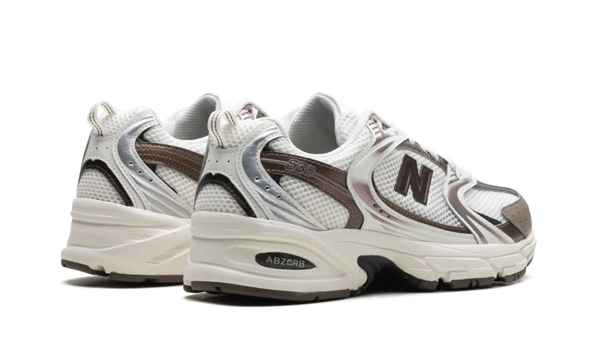 530 "White / Brown" new balance mens comfort shoes
