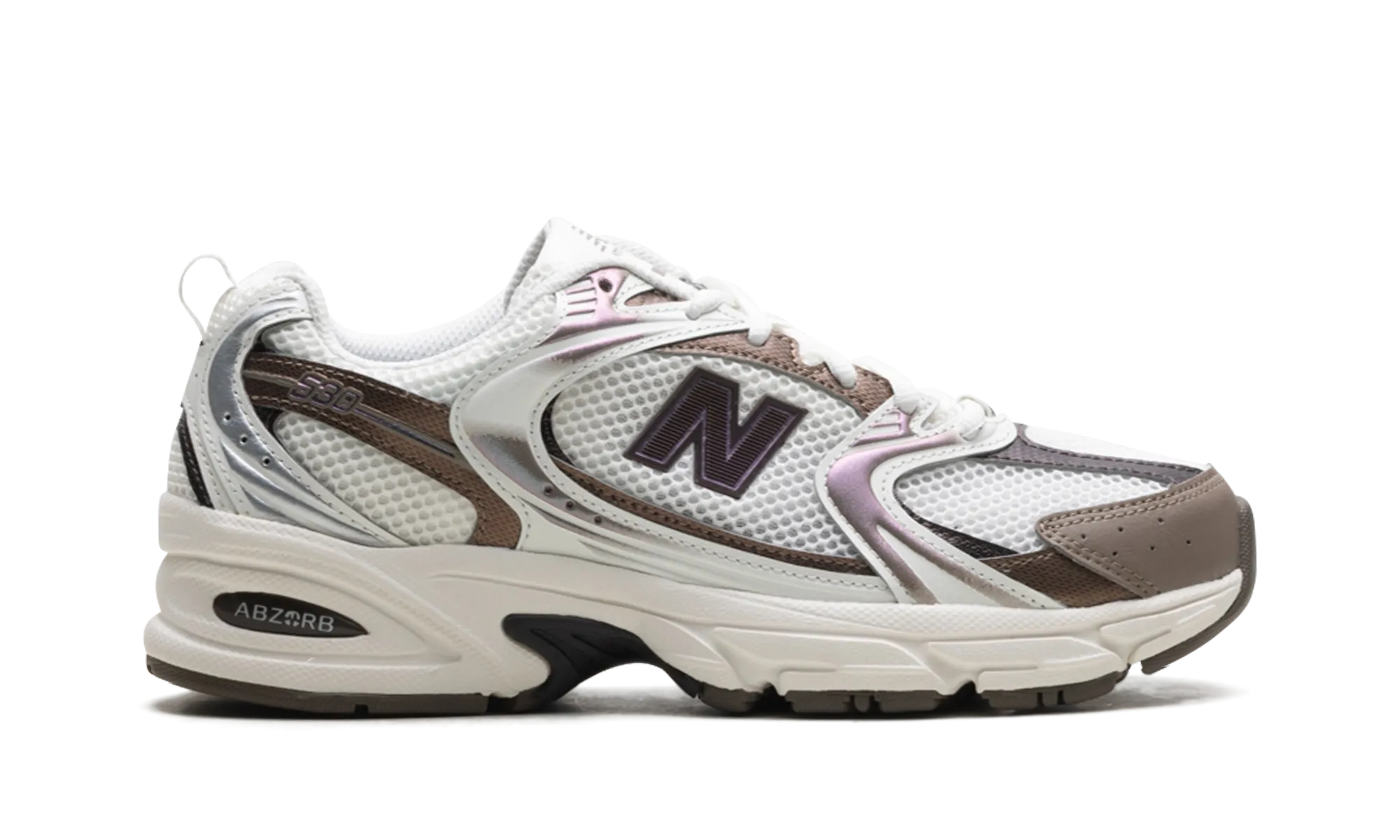 530 "White / Brown" new balance mens comfort shoes
