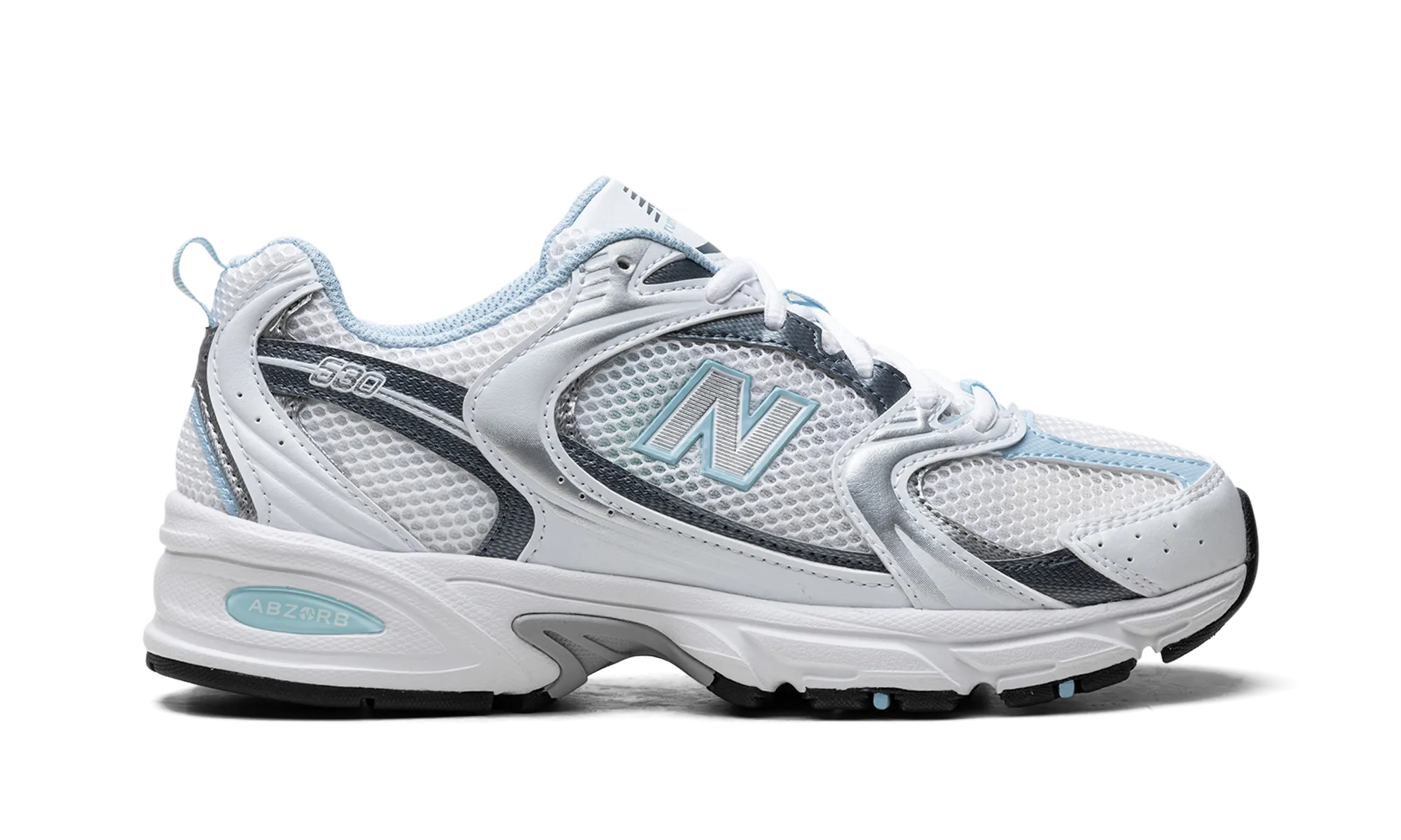 530 "White / Dark Arctic Grey / Light Chrome Blue" new balance mens comfort shoes