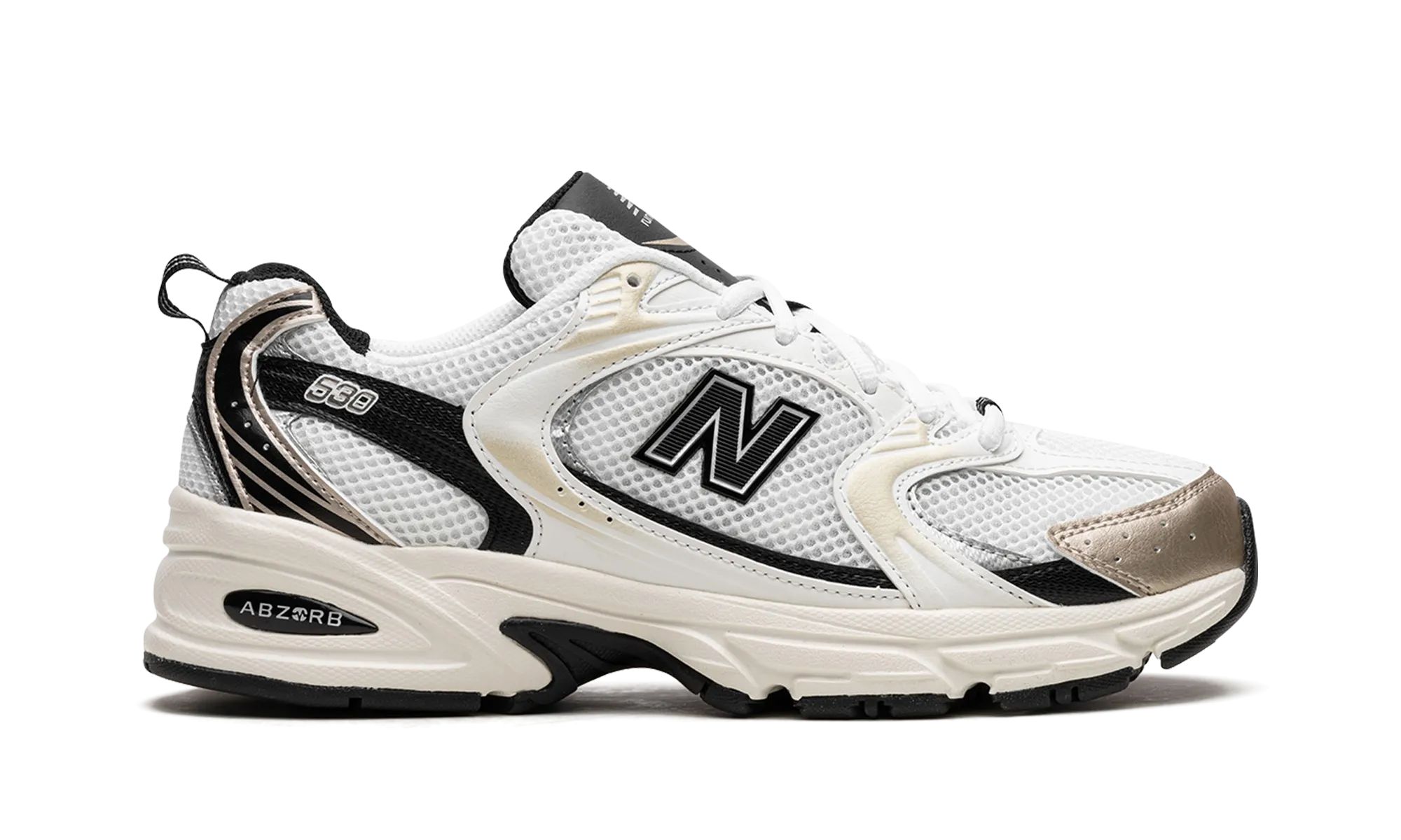 530 "White / Gold / Black" new balance mens runners