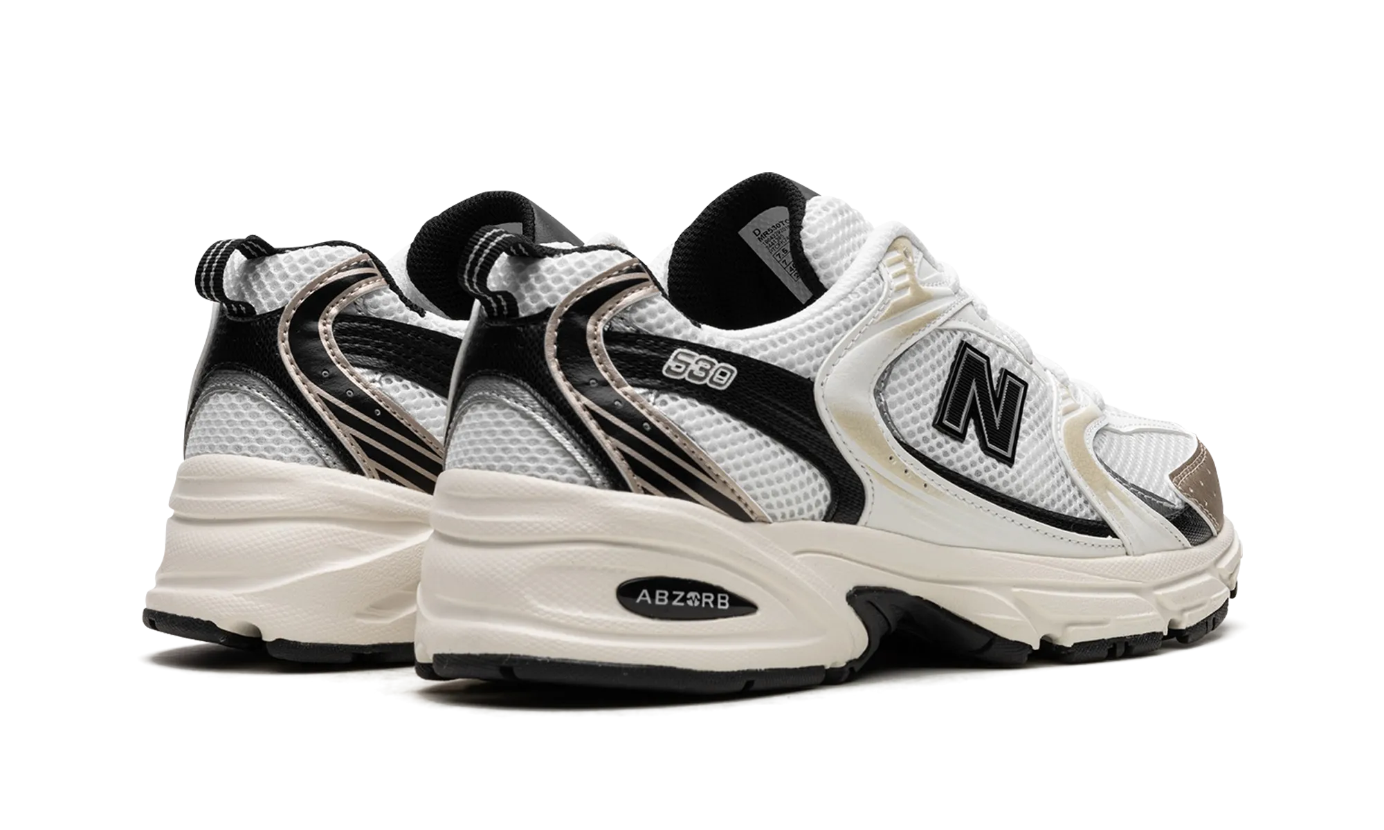 530 "White / Gold / Black" new balance mens runners