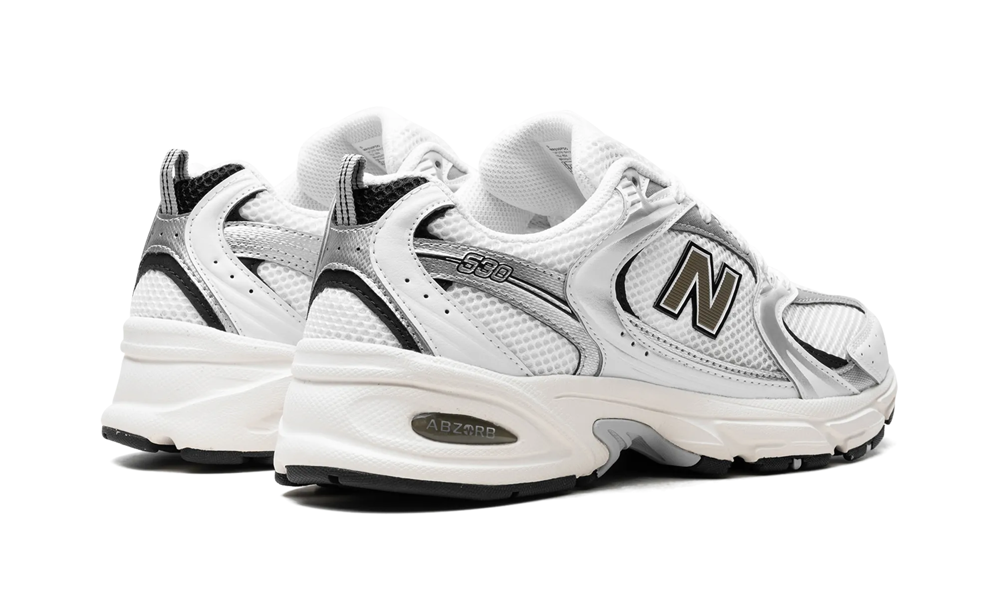 530 "White Silver Black" new balance mens comfort shoes