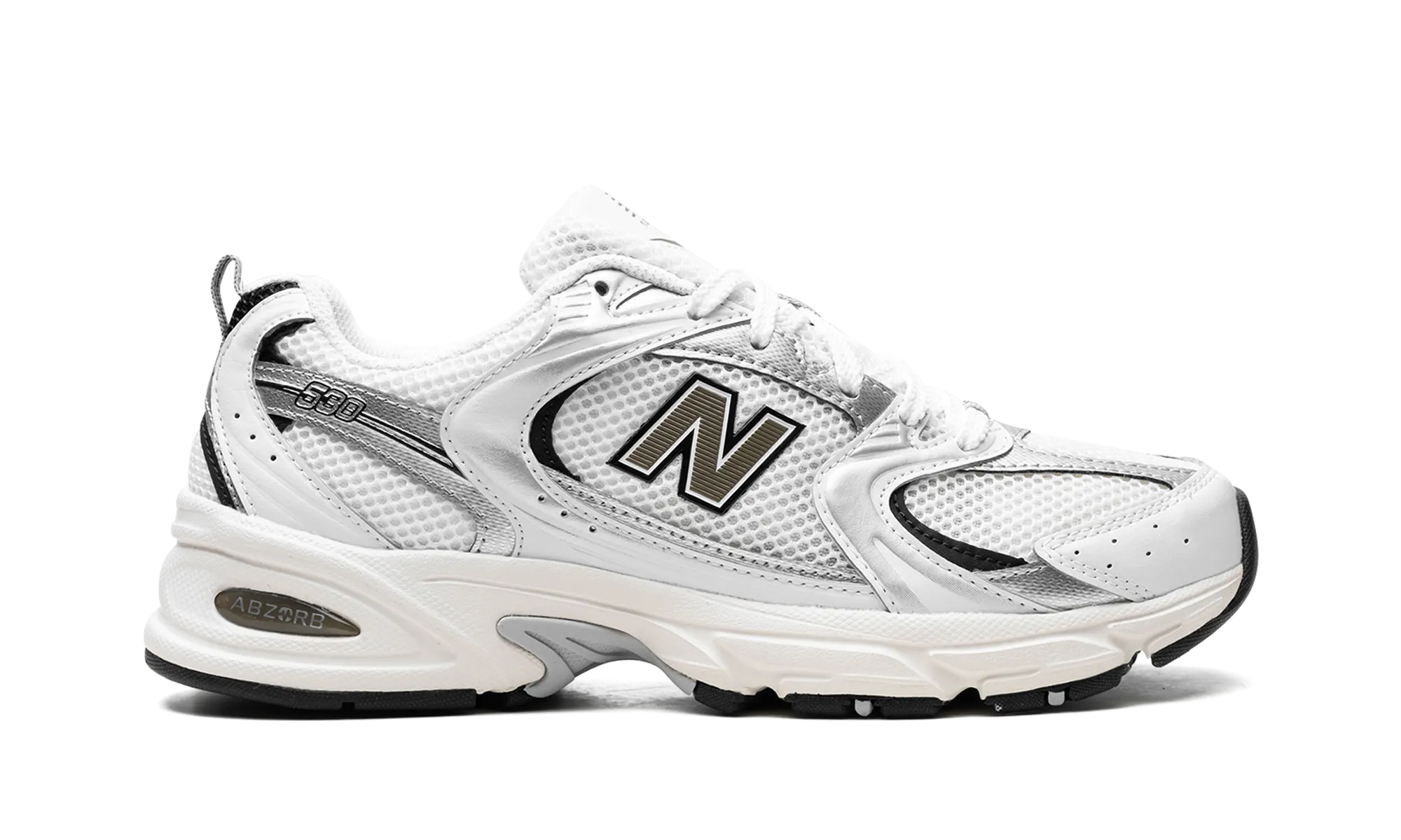 530 "White Silver Black" new balance mens comfort shoes