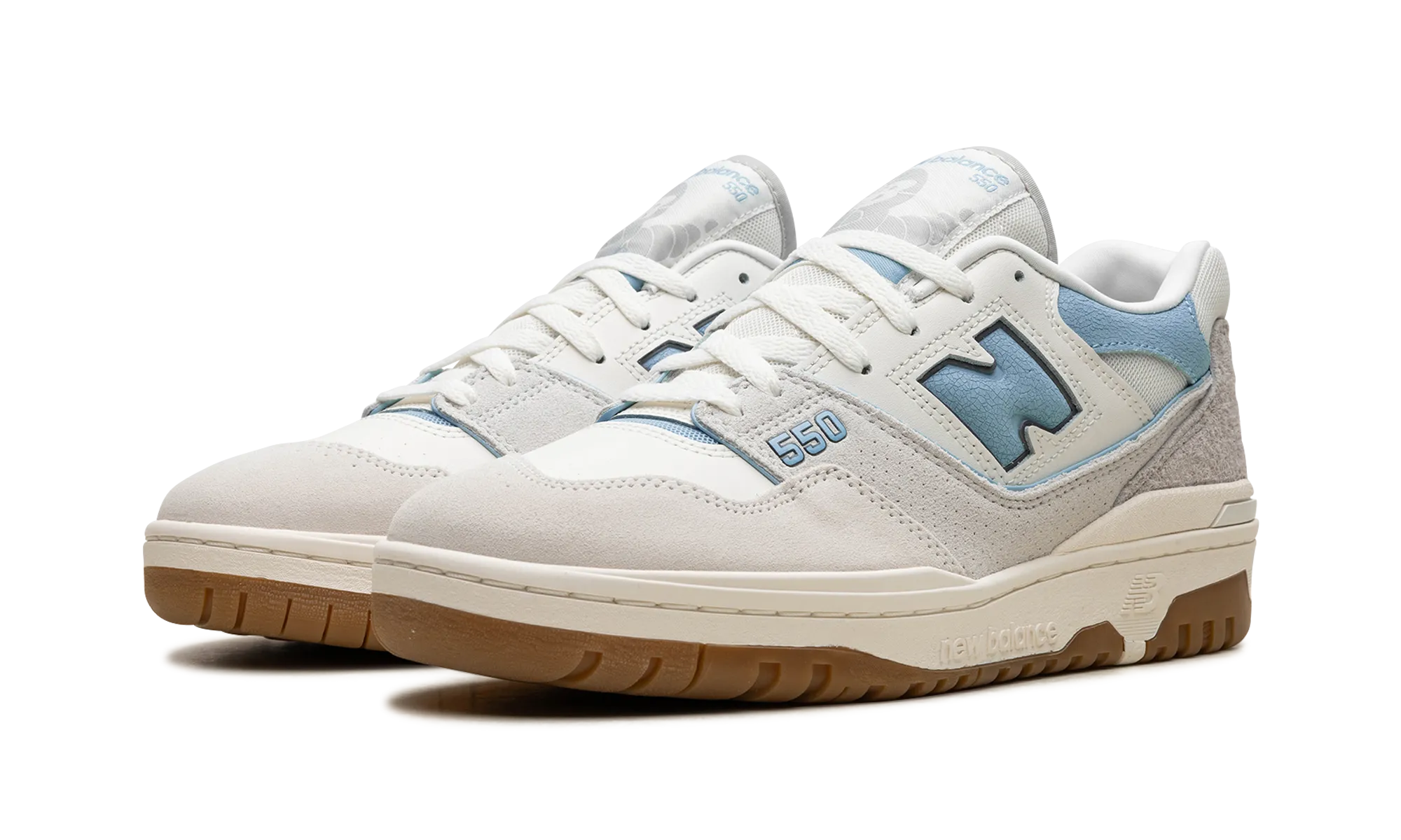 550 "White Blue" new balance mesh athletic shoes