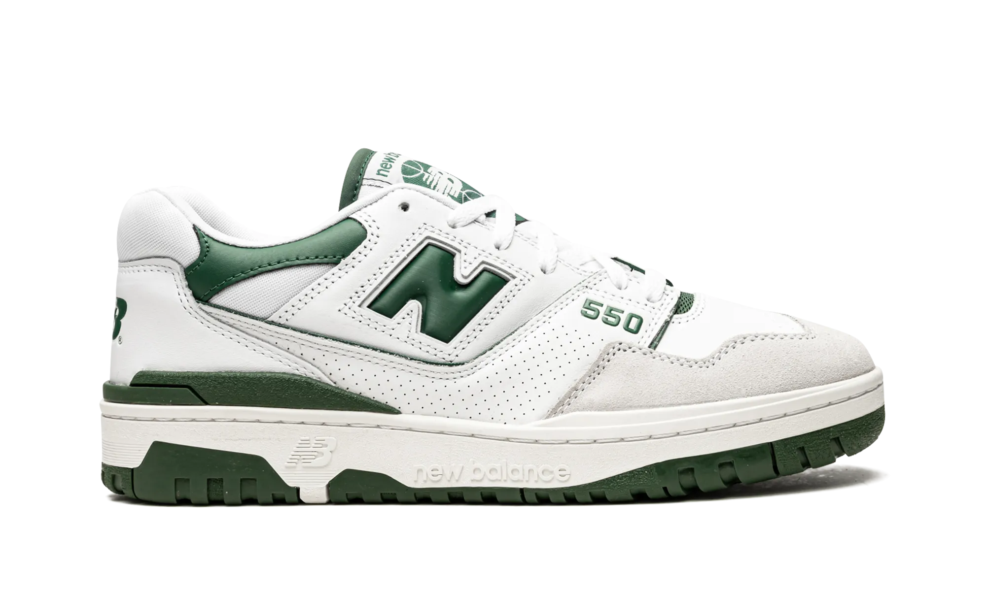 550 "White / Green" new balance mens comfort shoes