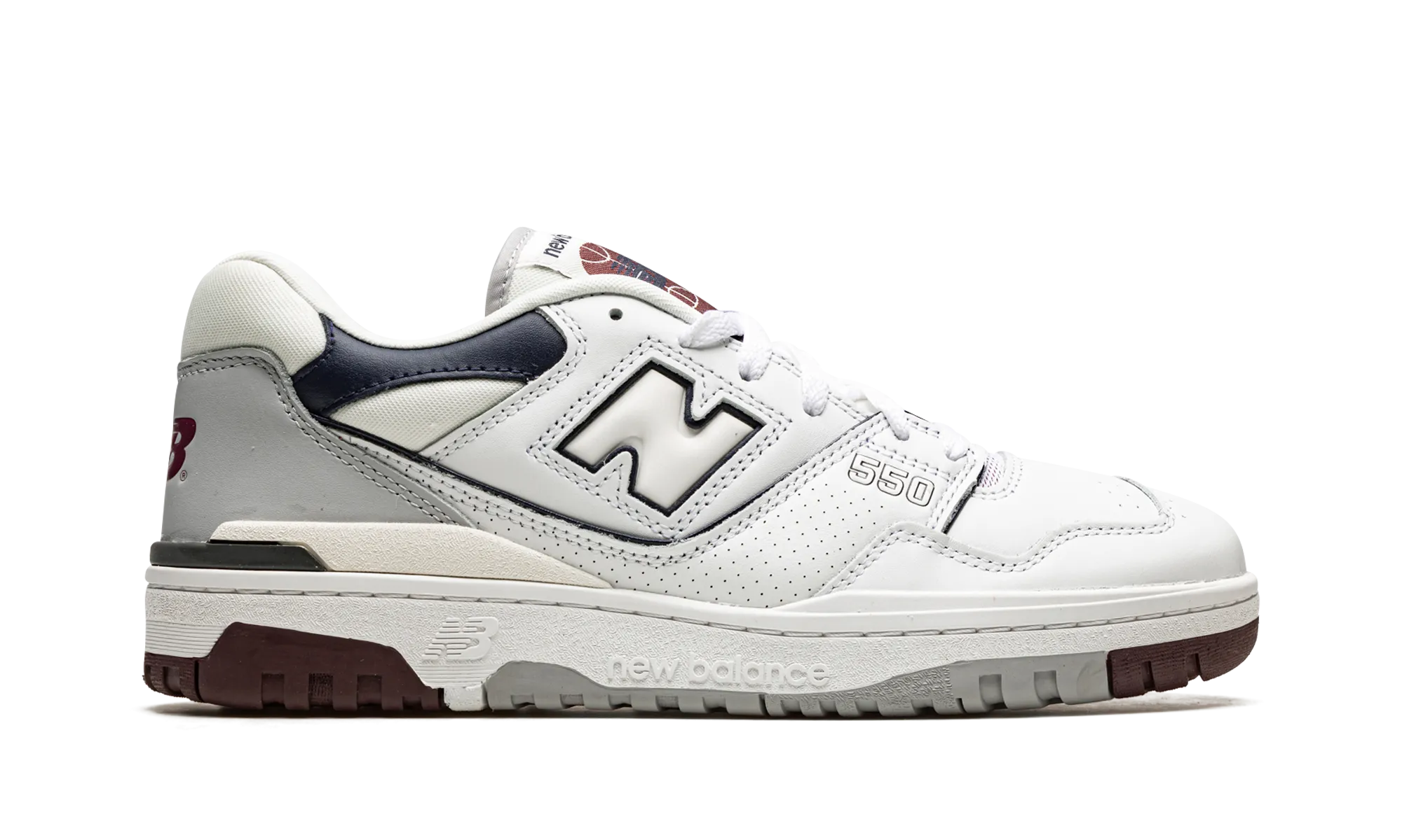 550 "White / Indigo / Burgundy" new balance mens runners