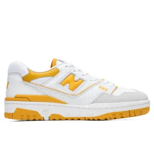 550 - White/Yellow New Balance sneakers with arch support