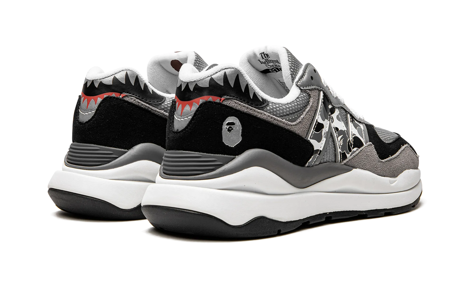 57/40 "Bape x New Balance" new balance mesh athletic shoes