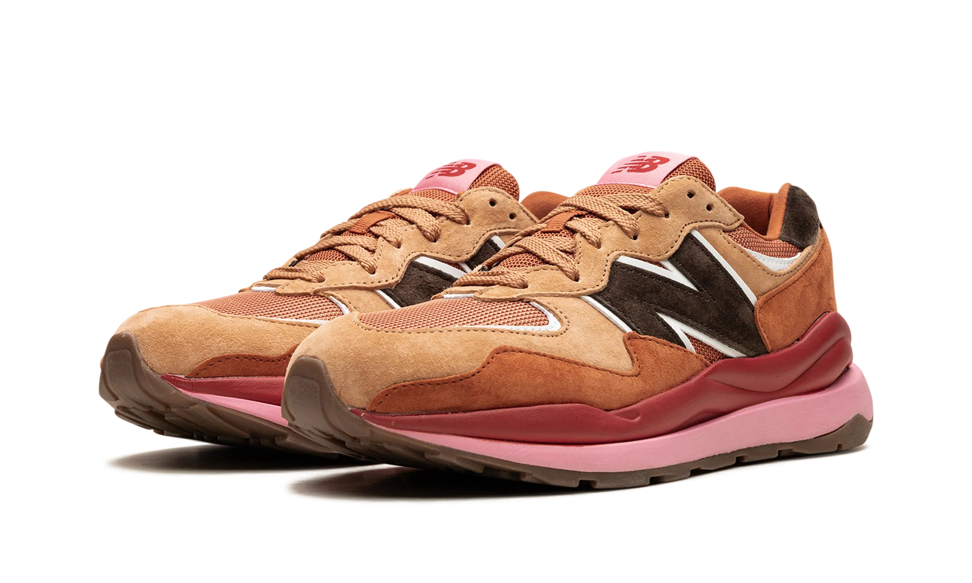 57/40 "Brown / White" new balance mesh athletic shoes