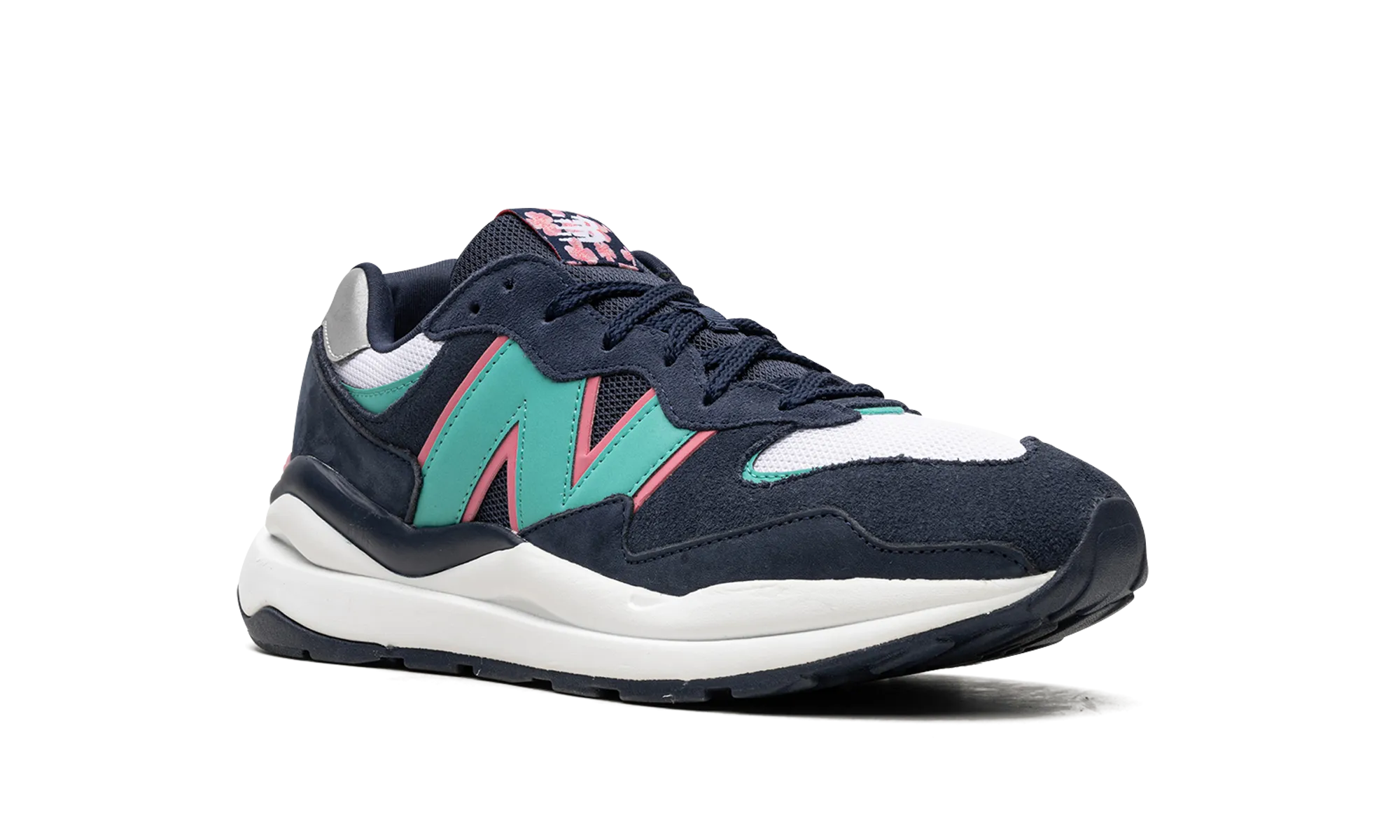 57/40 "Natural Indigo / Emerald Sky" new balance mesh athletic shoes