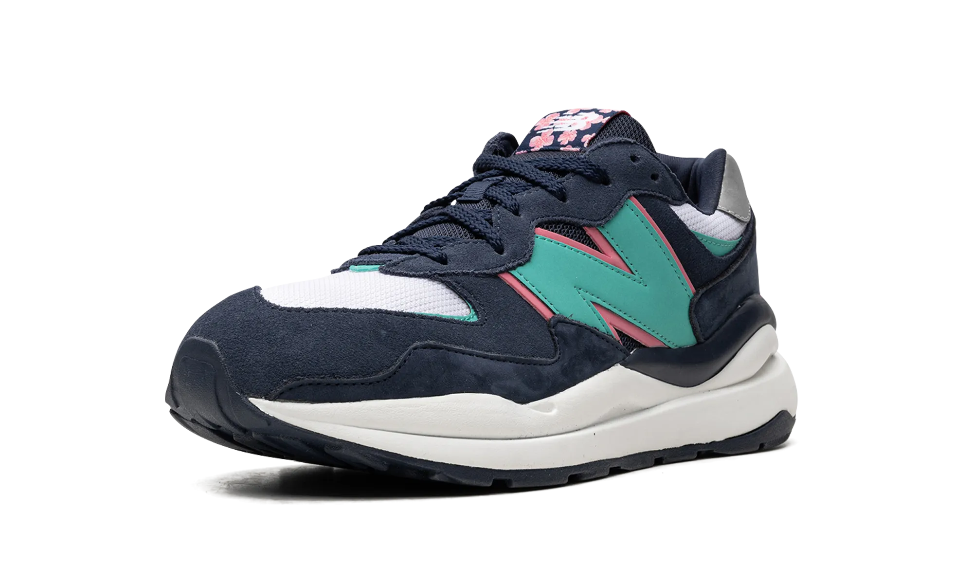 57/40 "Natural Indigo / Emerald Sky" new balance mesh athletic shoes