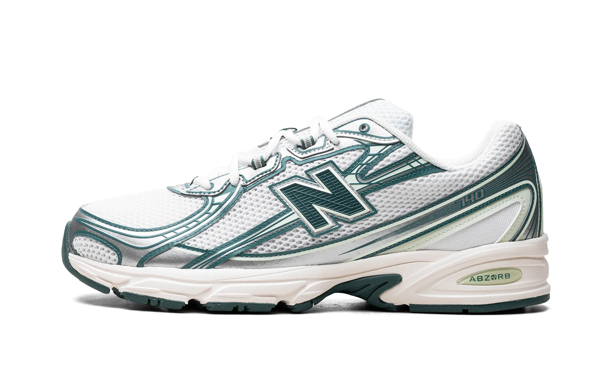 740 "White / Marsh Green" New Balance Men's sneakers