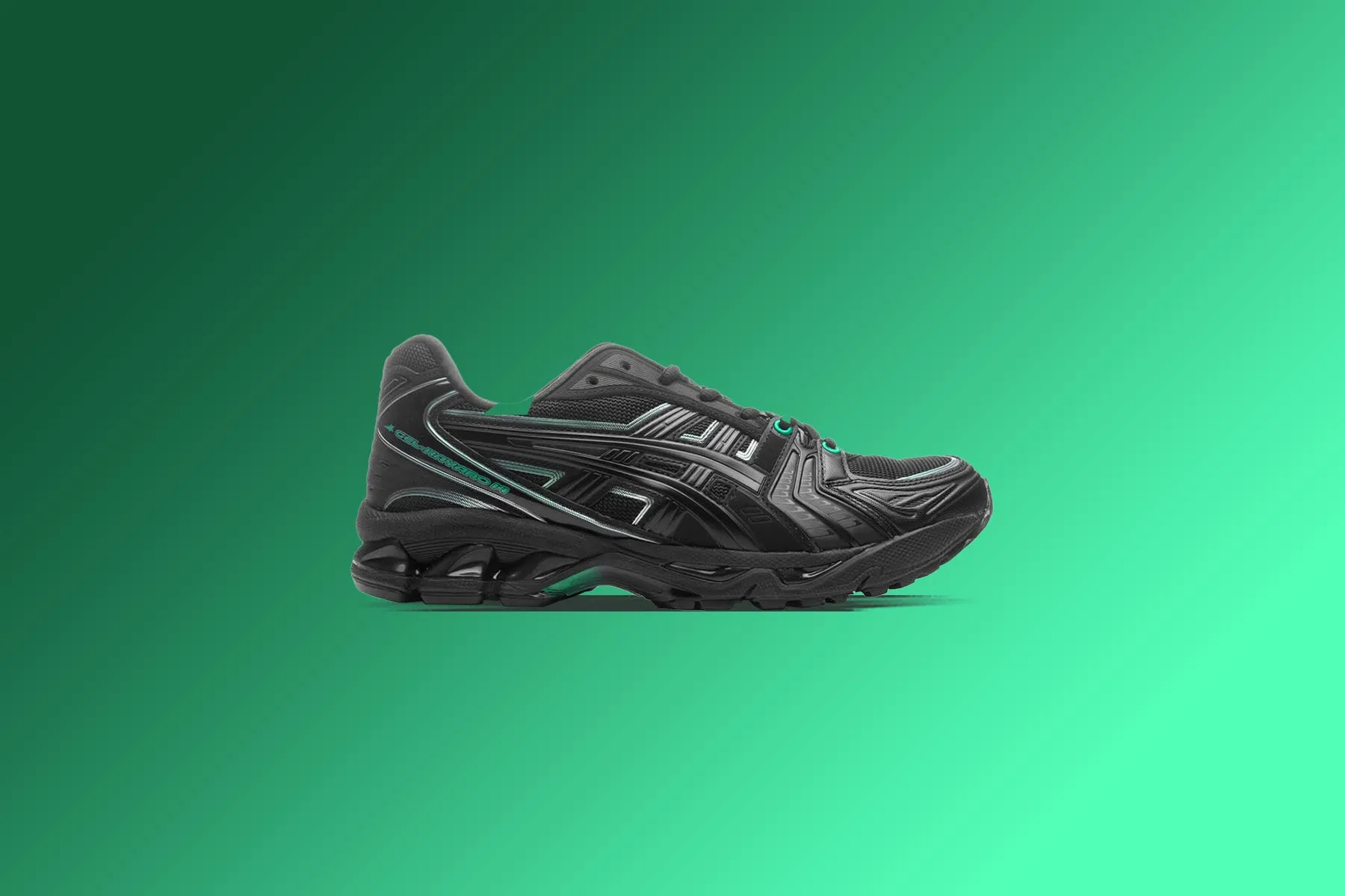 8ON8 x Asics Gel-Kayano 14 - Black/Black Asics Gel Cushion Running Shoes