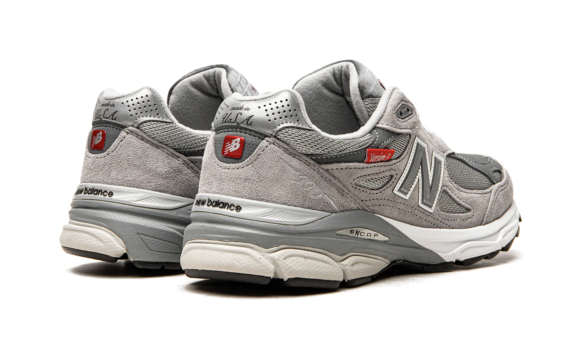990 v3 Made in USA "Grey" new balance mesh athletic shoes