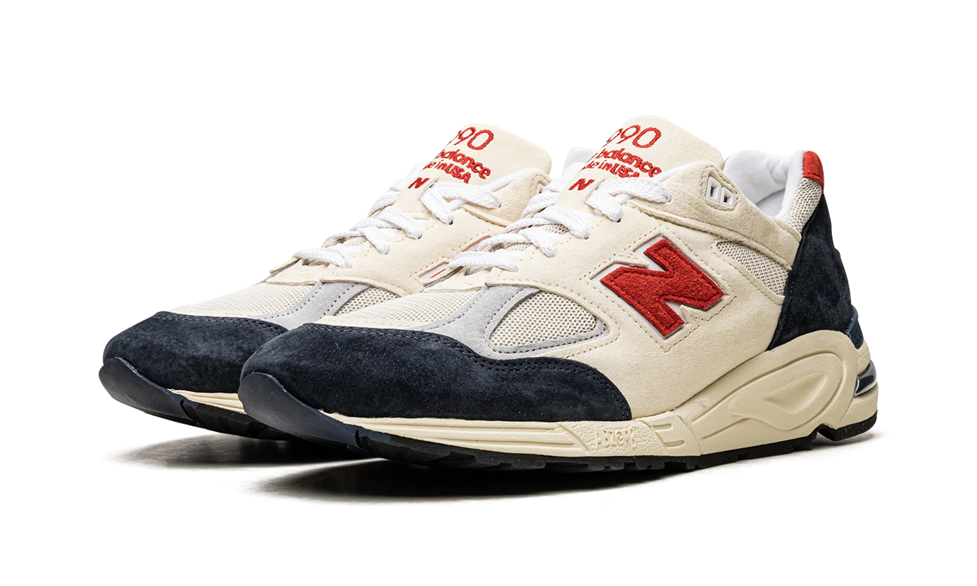 990v2 "Teddy Santis - Navy/Red" new balance mens casual sneakers