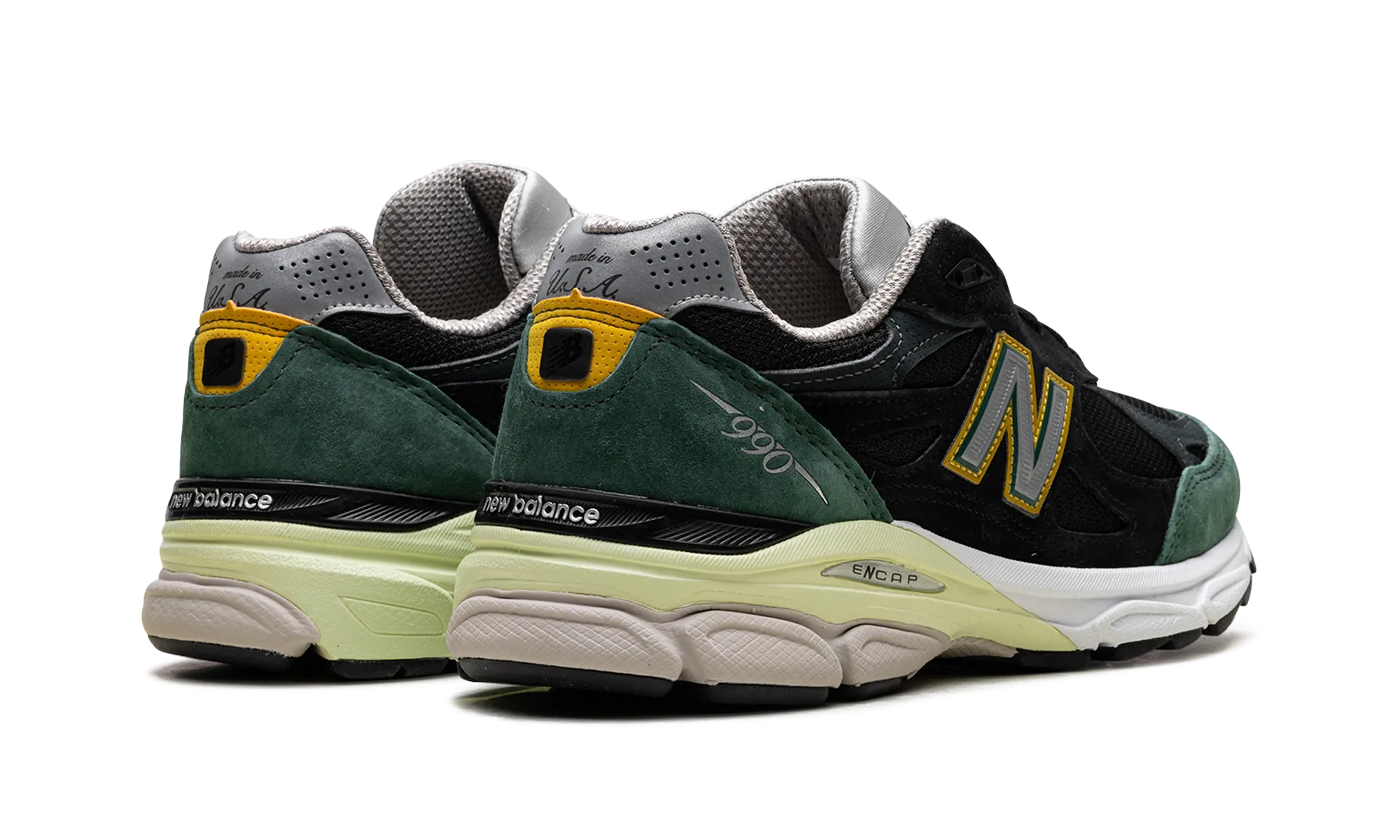 990v3 "Black / Green" new balance mens runners
