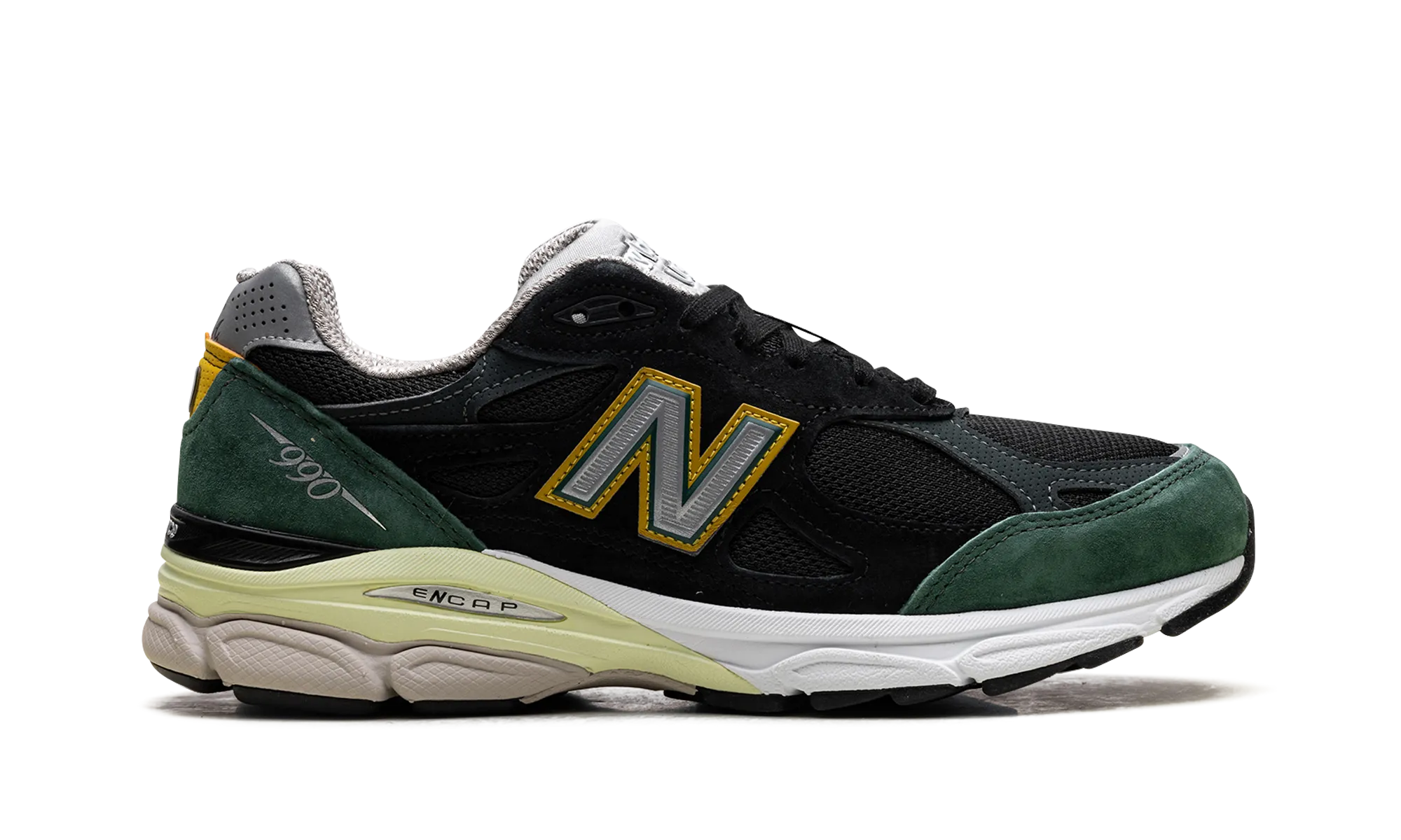 990v3 "Black / Green" new balance mens runners