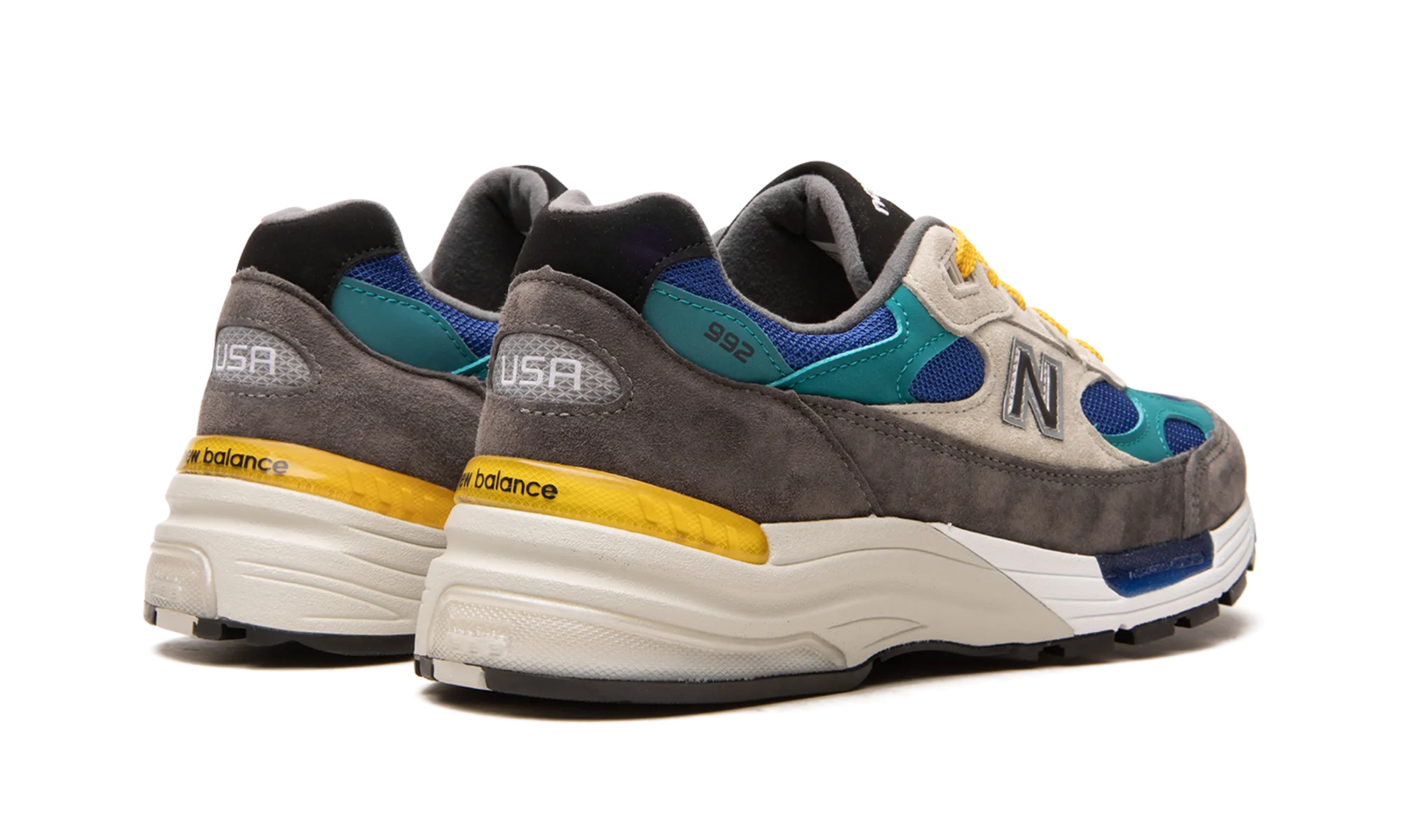 992 "Grey / Blue / Teal / Yellow" new balance mens runners