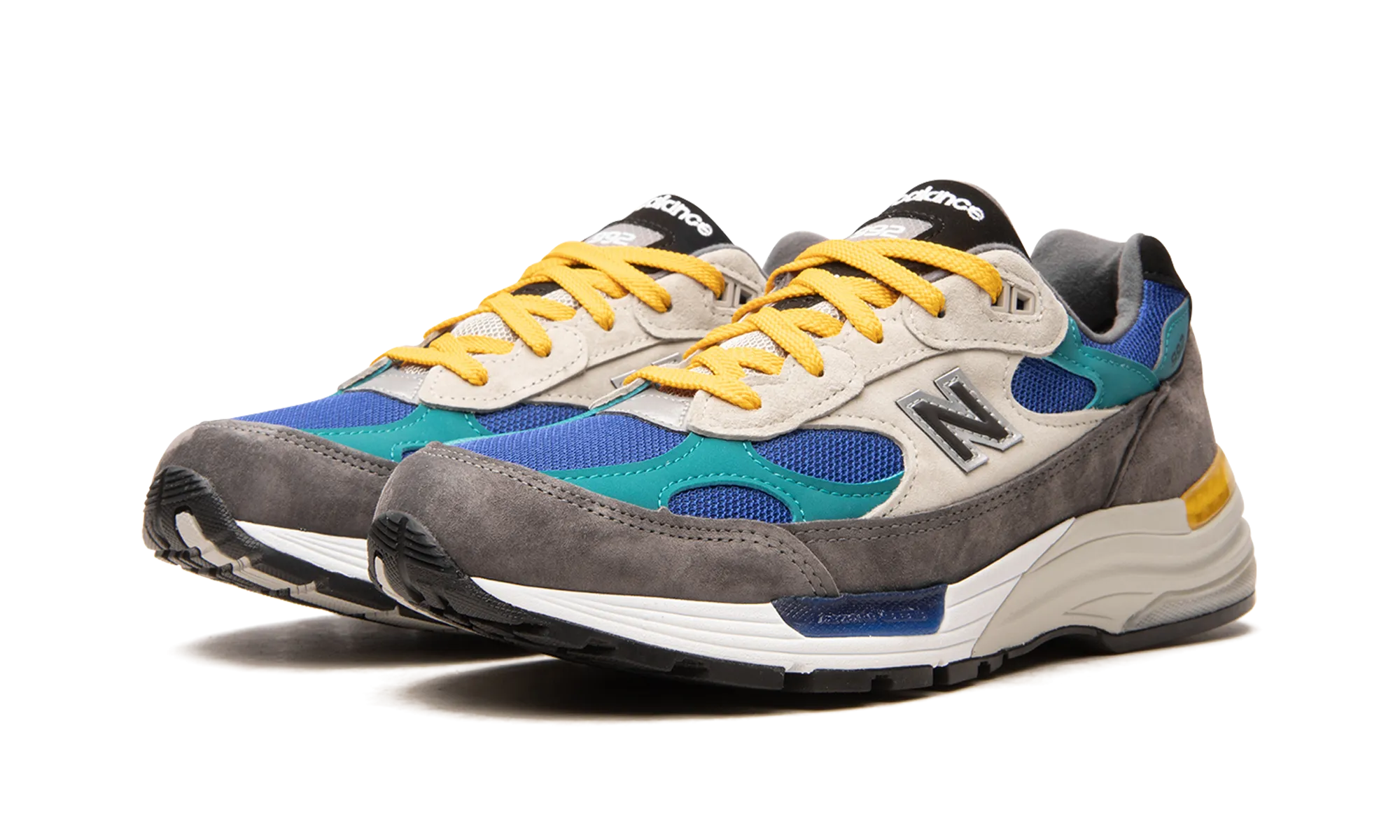 992 "Grey / Blue / Teal / Yellow" new balance mens runners