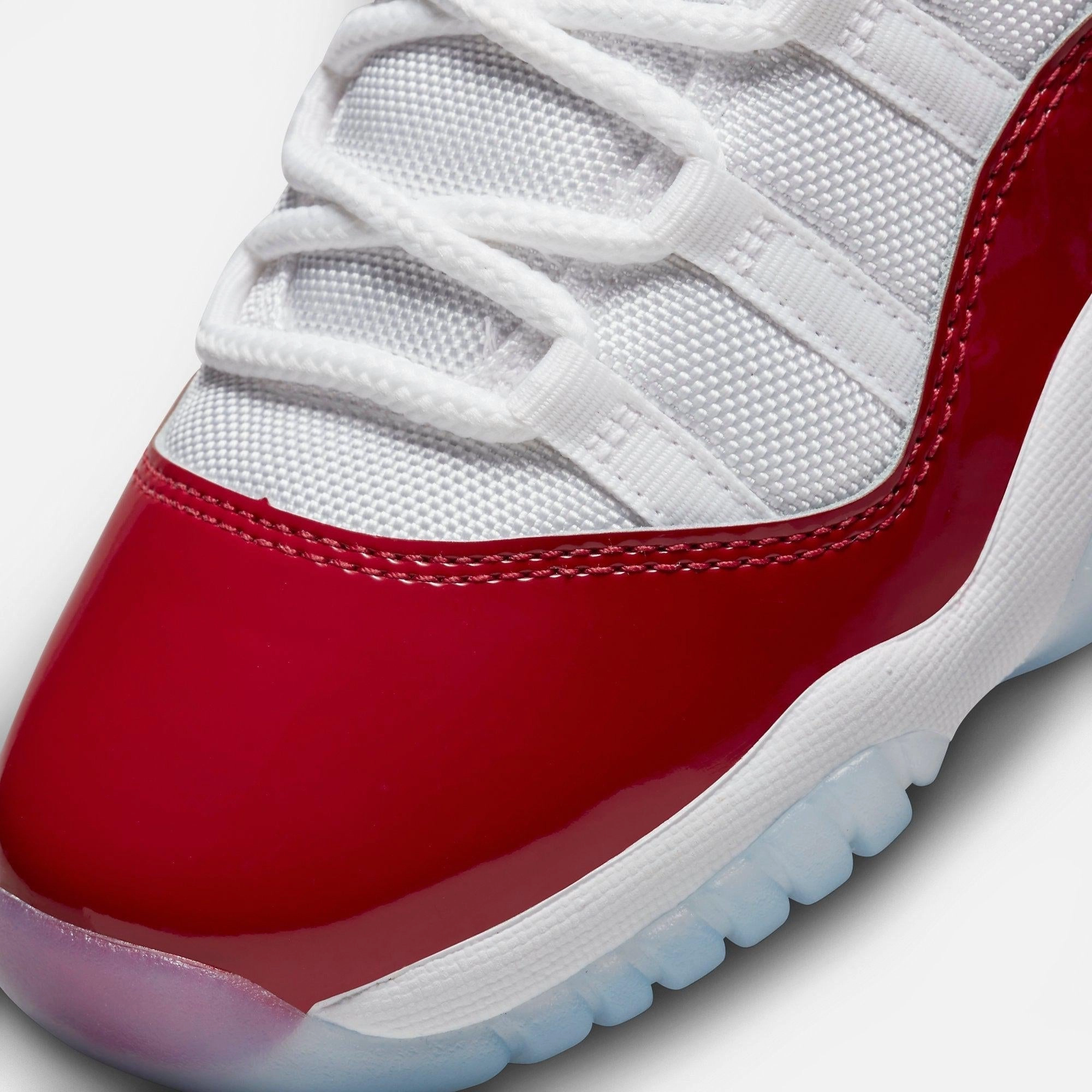 (GS) Air Jordan 11 Retro 'Cherry' (2022) 378038-116 Air Jordan 11 Patent Basketball Shoes
