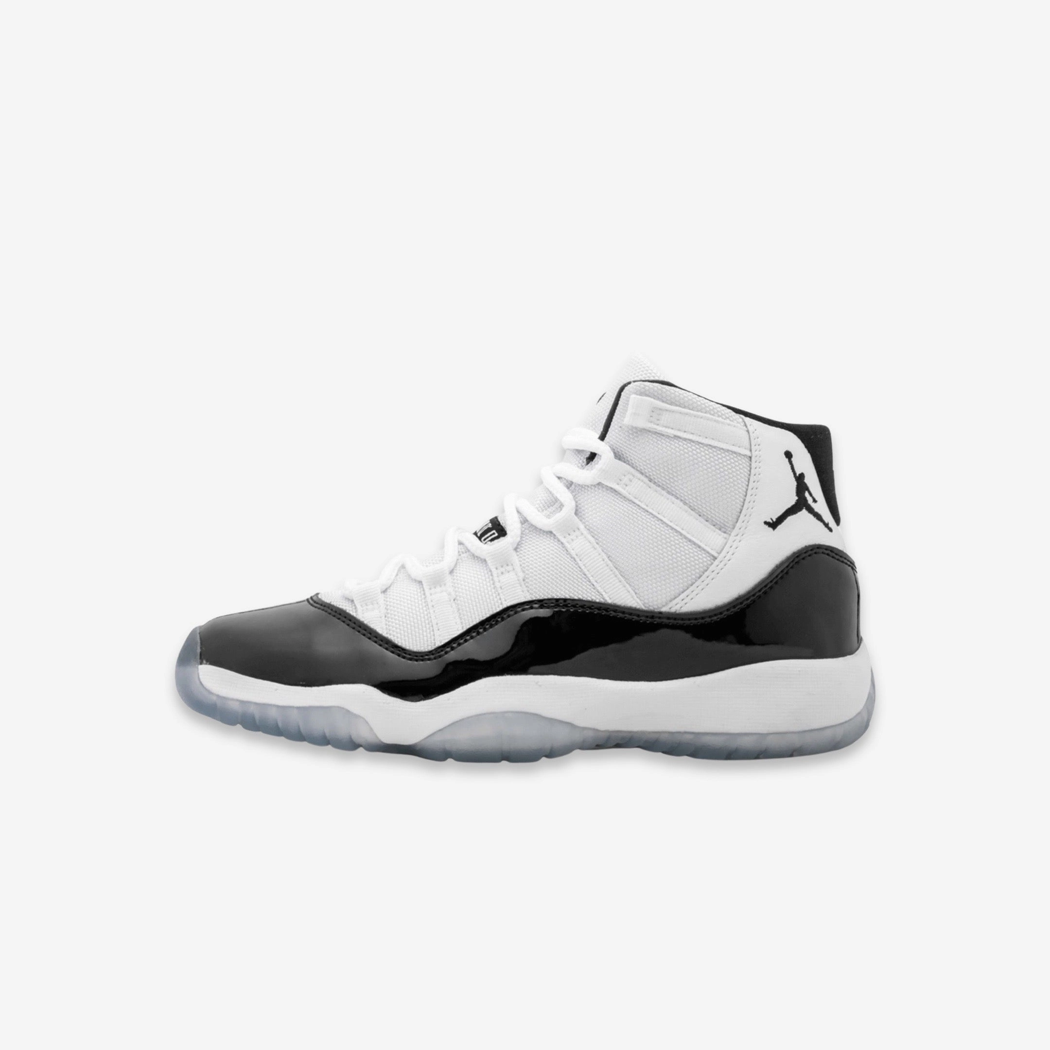 (GS) Air Jordan 11 Retro 'Concord' (2018) 378038-100 Air Jordan 11 basketball shoes with patent look