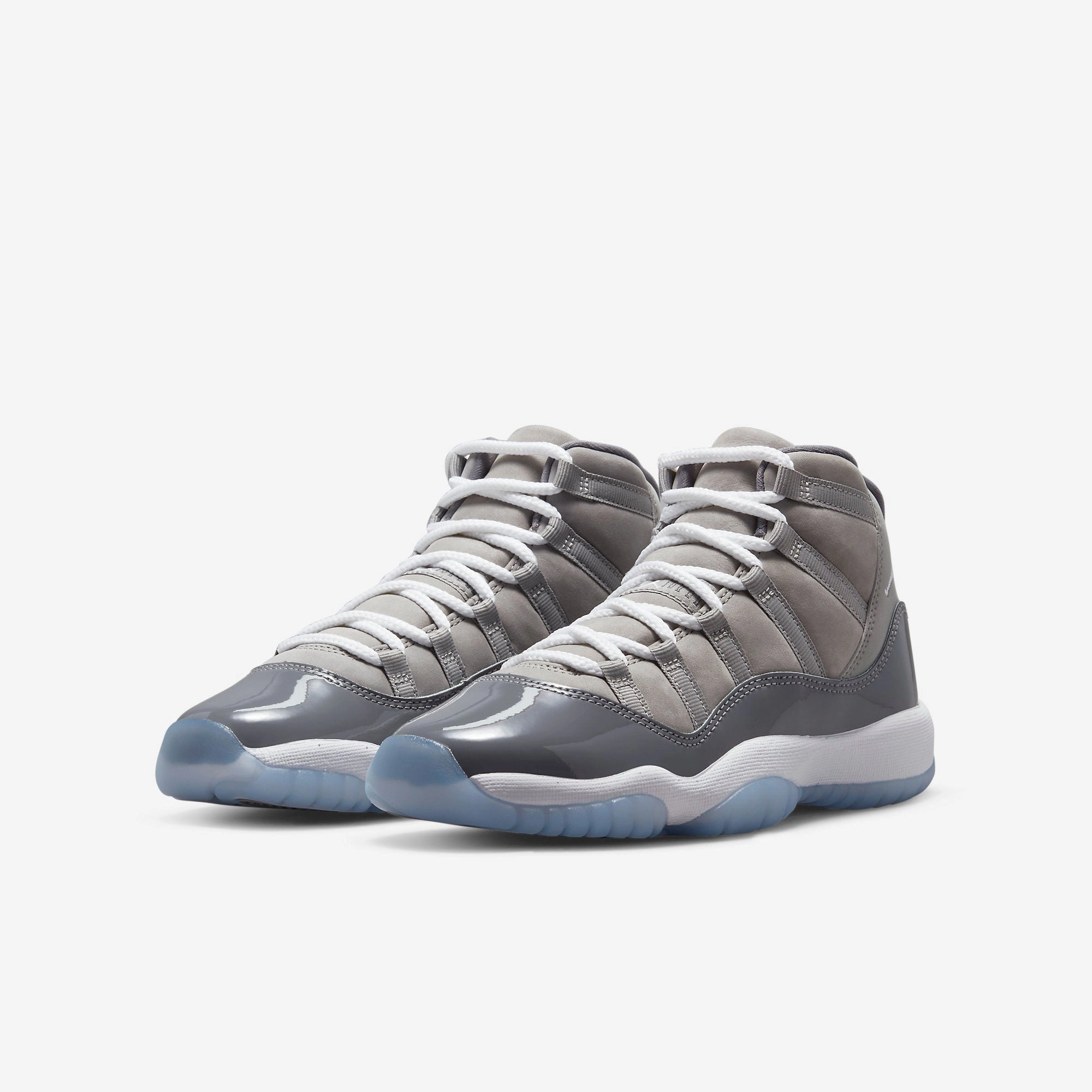 (GS) Air Jordan 11 Retro 'Cool Grey' (2021) 378038-005 Air Jordan 11 Patent Basketball Shoes