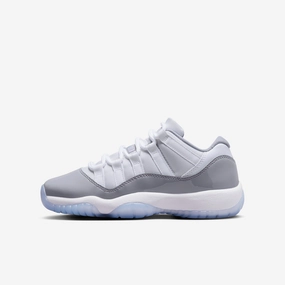 (GS) Air Jordan 11 Retro Low 'Cement Grey' (2023) 528896-140 Air Jordan 11 basketball shoes with patent look