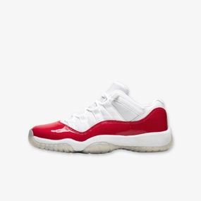 (GS) Air Jordan 11 Retro Low 'Cherry' (2016) 528896-102 Air Jordan 11 basketball shoes with patent look