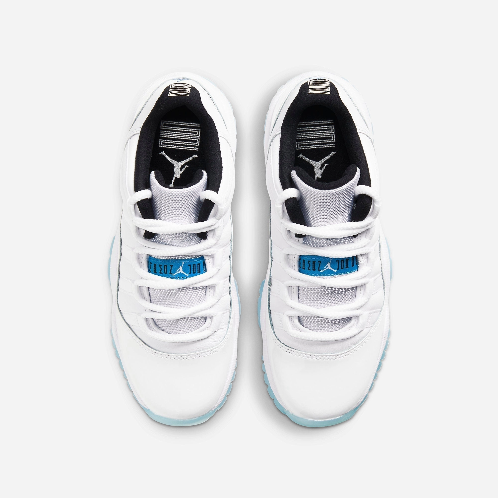 (GS) Air Jordan 11 Retro Low 'Legend Blue' (2021) 528896-117 Air Jordan 11 Patent Basketball Shoes