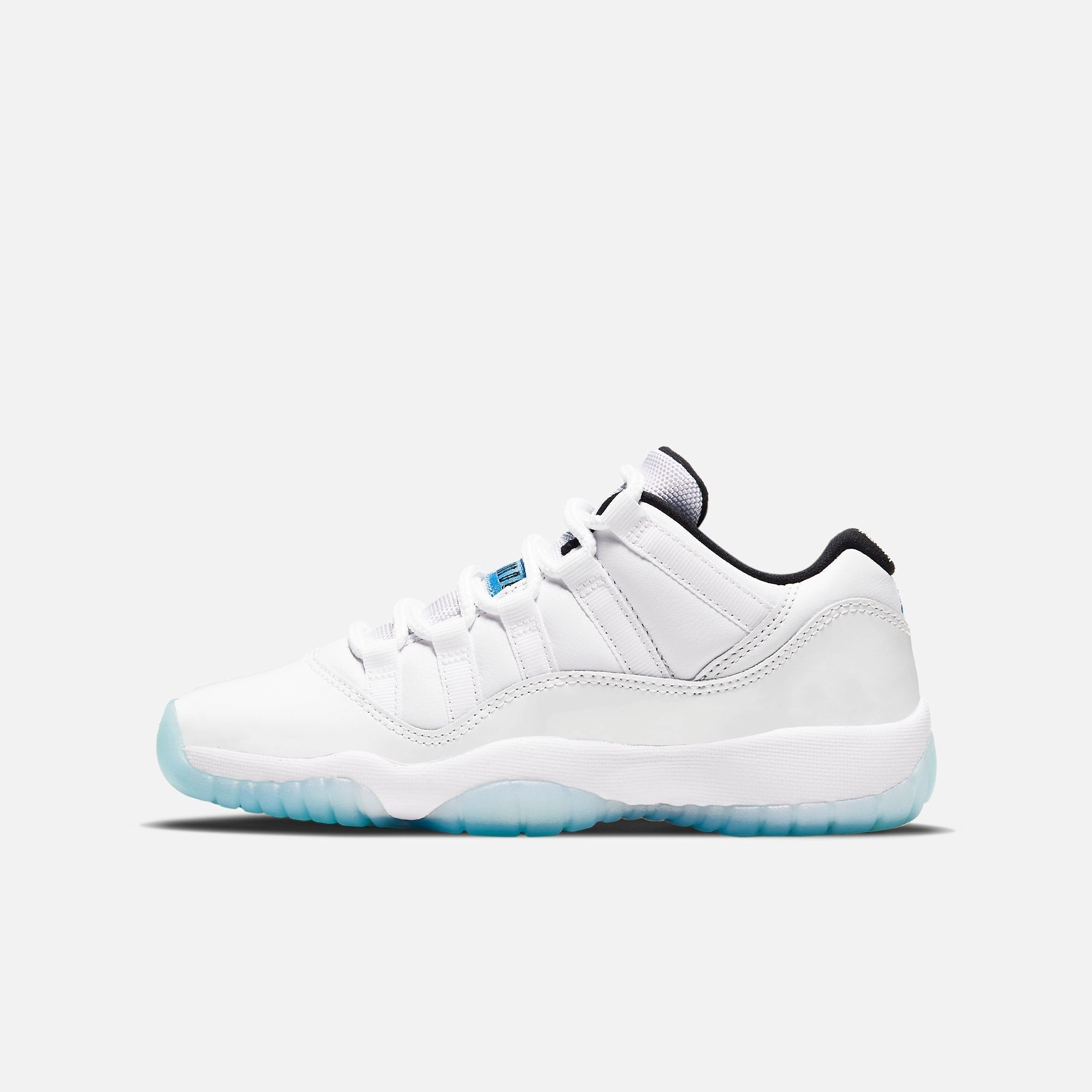 (GS) Air Jordan 11 Retro Low 'Legend Blue' (2021) 528896-117 Air Jordan 11 basketball shoes with patent look