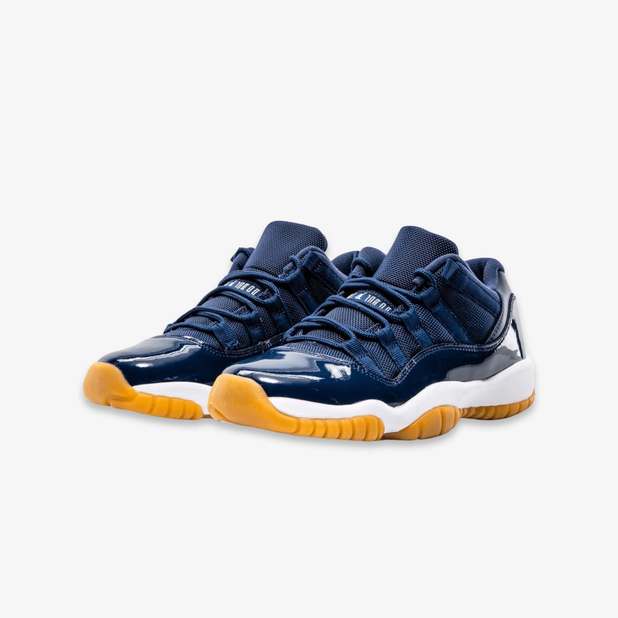 (GS) Air Jordan 11 Retro Low 'Midnight Navy' (2016) 528896-405 Air Jordan 11 Patent Basketball Shoes
