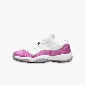 (GS) Air Jordan 11 Retro Low 'Pink Snakeskin' (2013) 580521-108 Air Jordan 11 basketball shoes with patent look